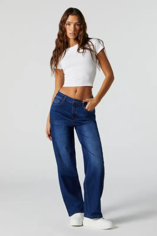 Dark Wash Wide Leg Jean sold by Urban Planet