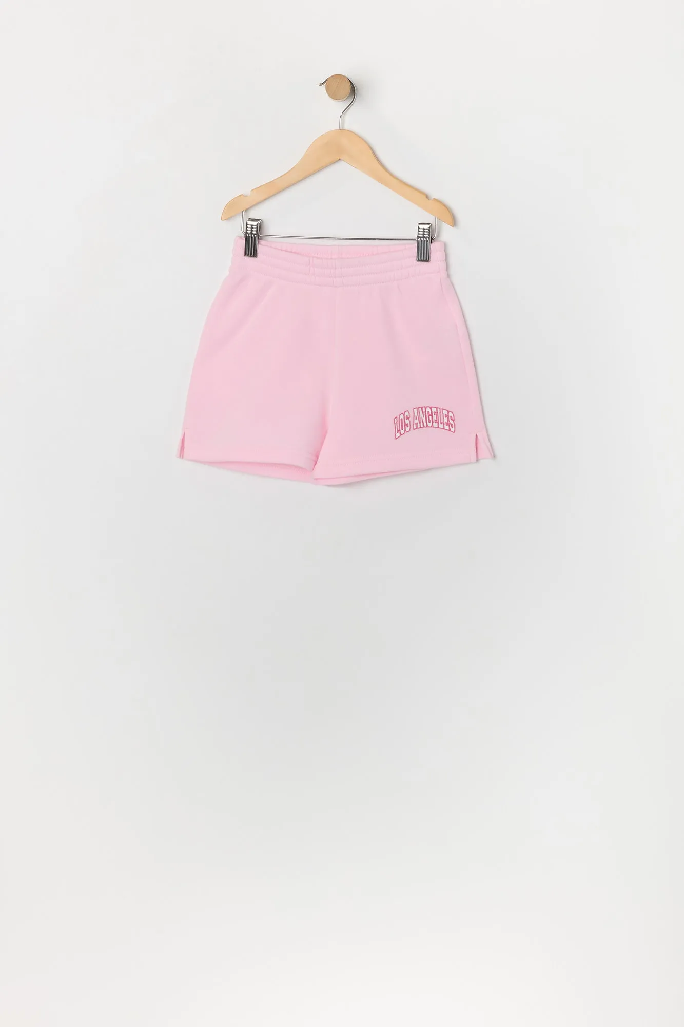 Ensemble avec chandail et short à motif brodé LA en sergé pour fille sold by Urban Planet product image thumbnail 4