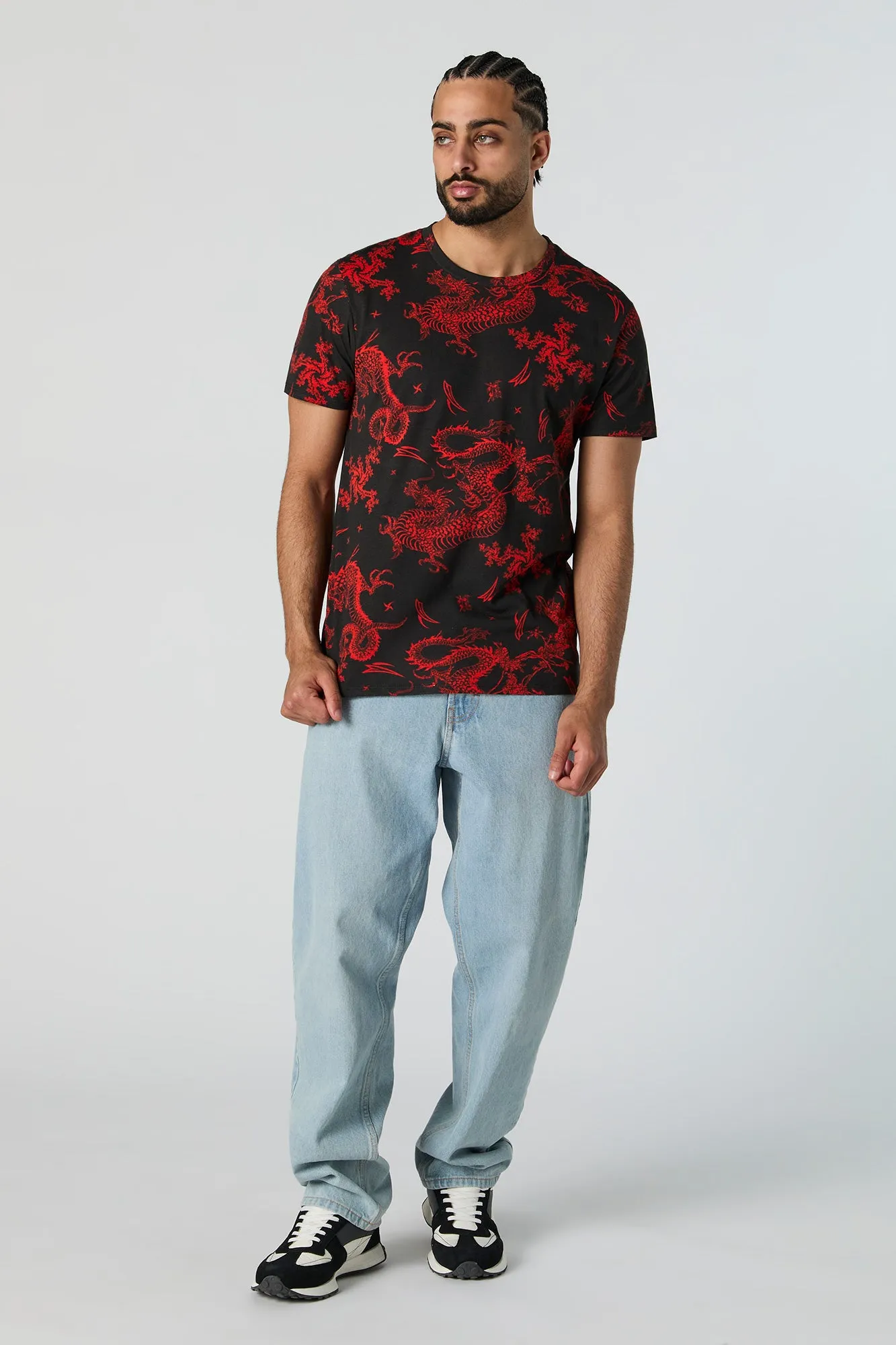 Dragon Print T-Shirt sold by Urban Planet product image thumbnail 3