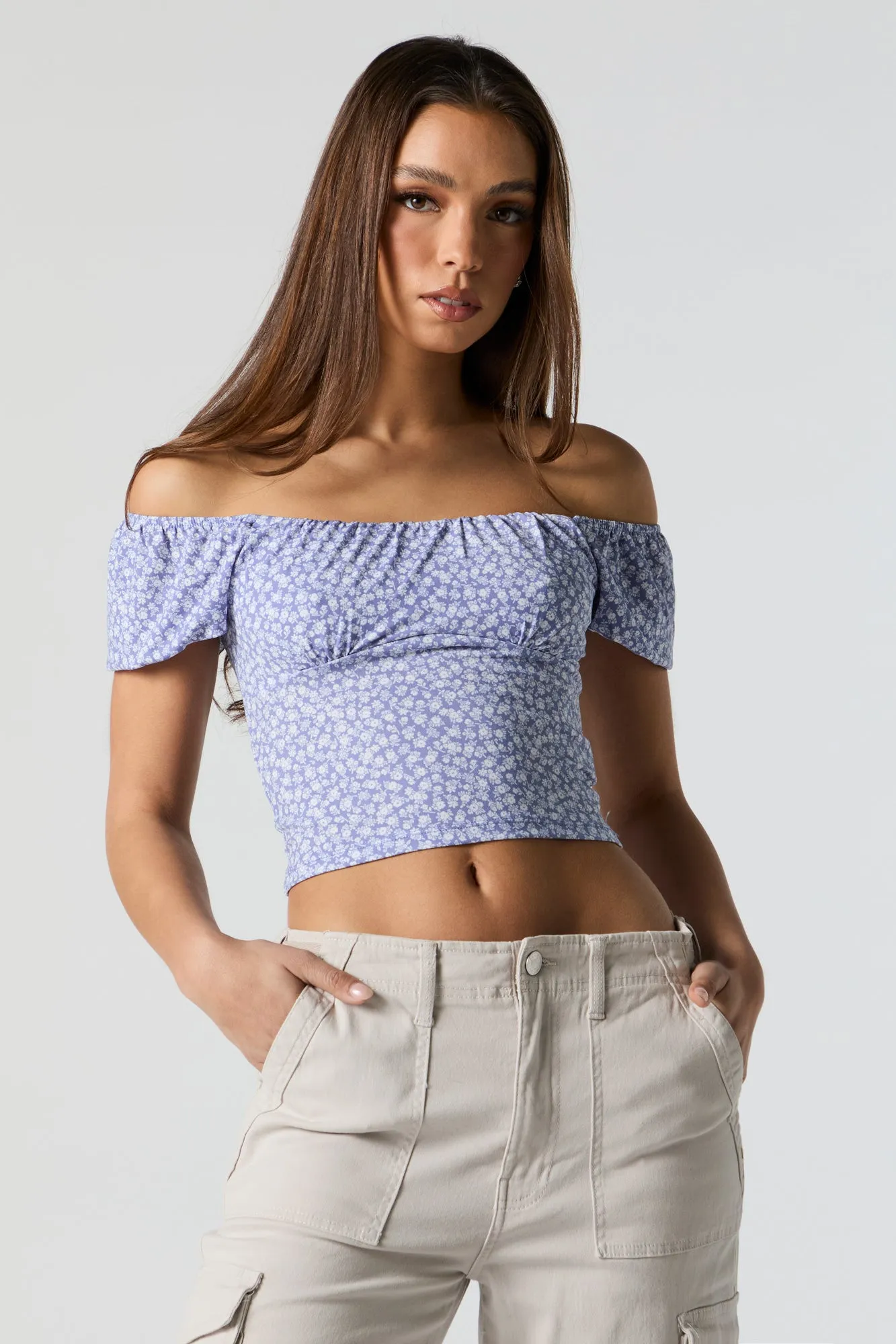 Floral Print Milkmaid Top sold by Urban Planet product image thumbnail 4