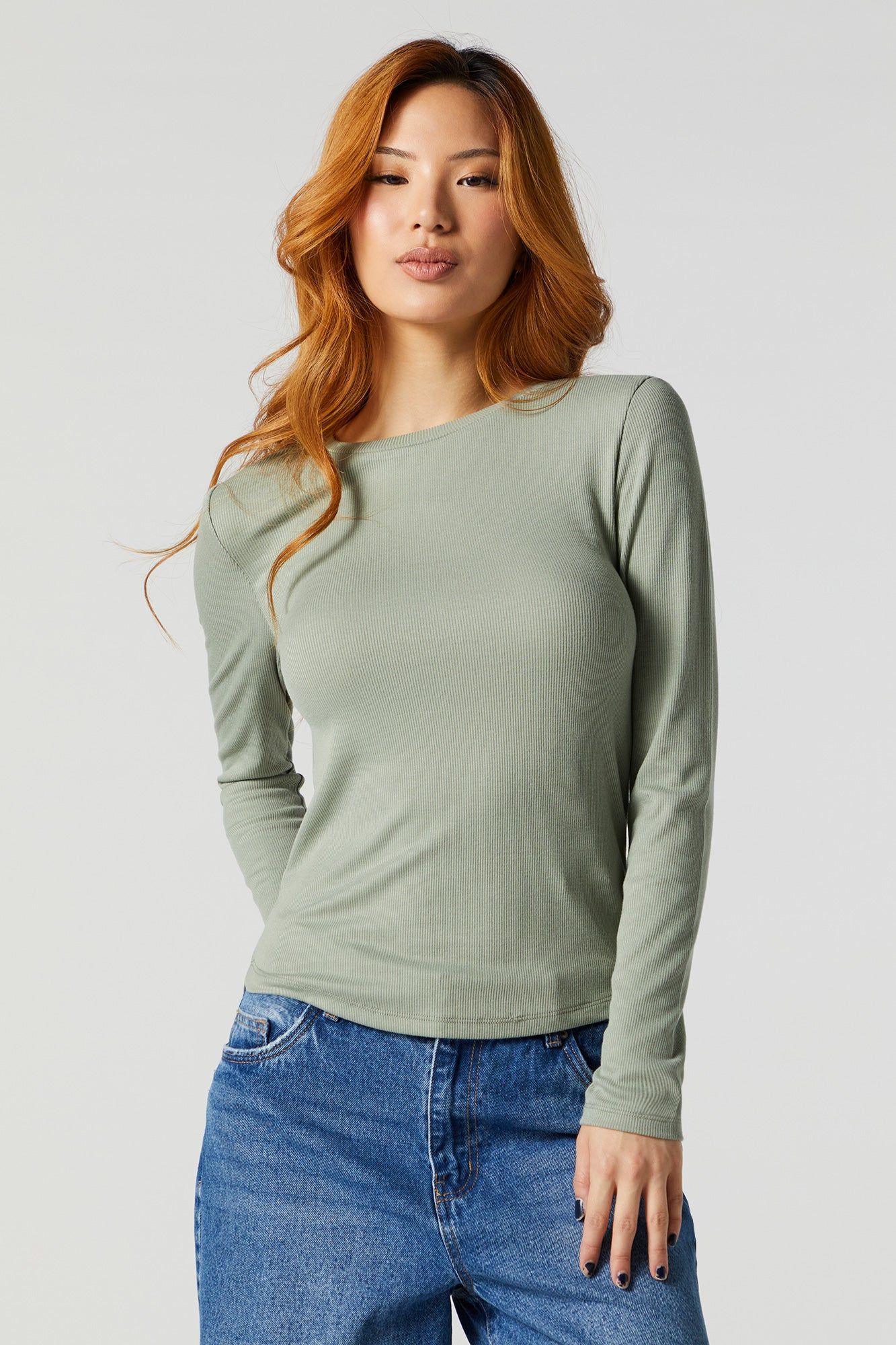 Basic Ribbed Long Sleeve Top sold by Urban Planet