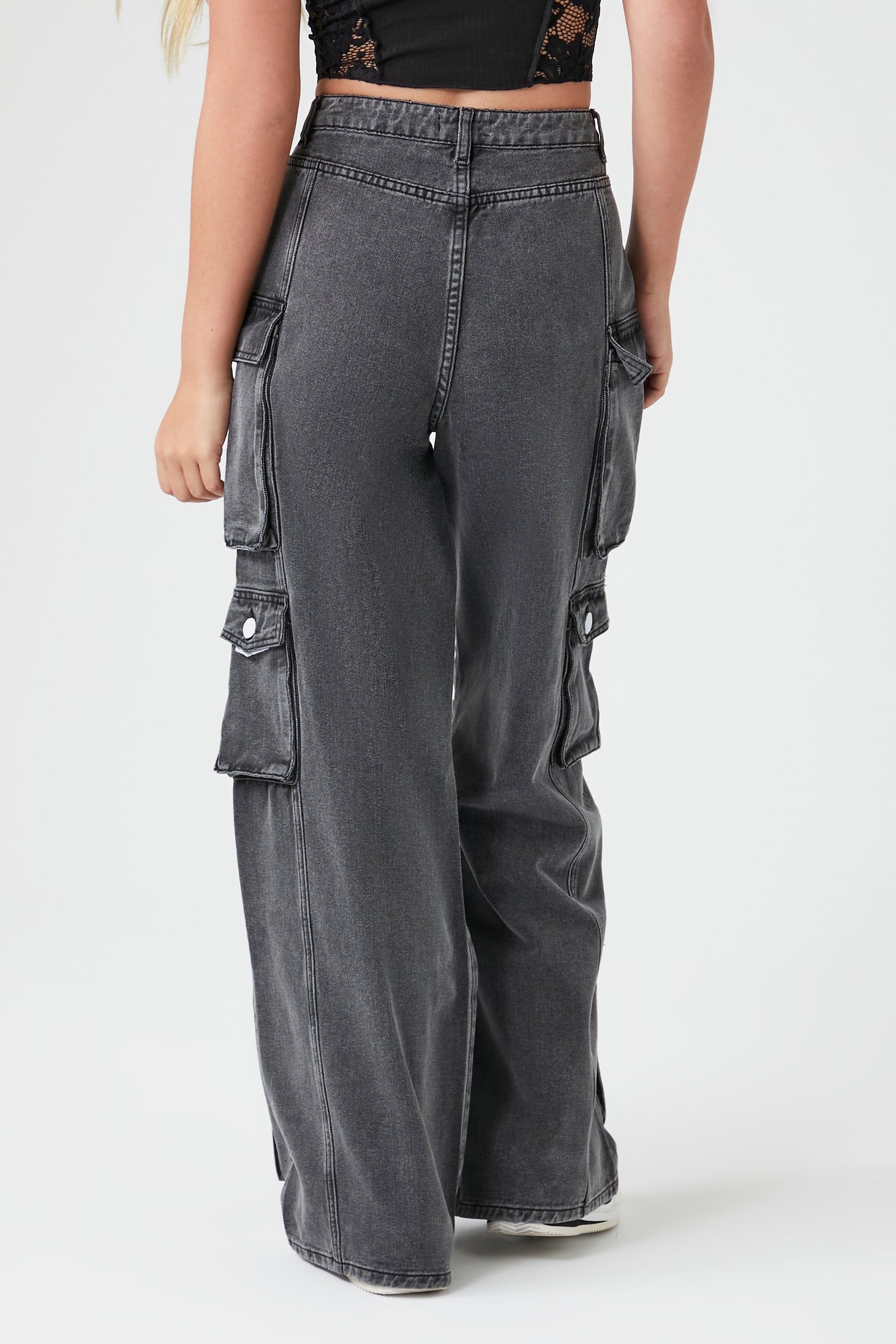 Jean cargo à taille haute et jambe large sold by Urban Planet product image thumbnail 4