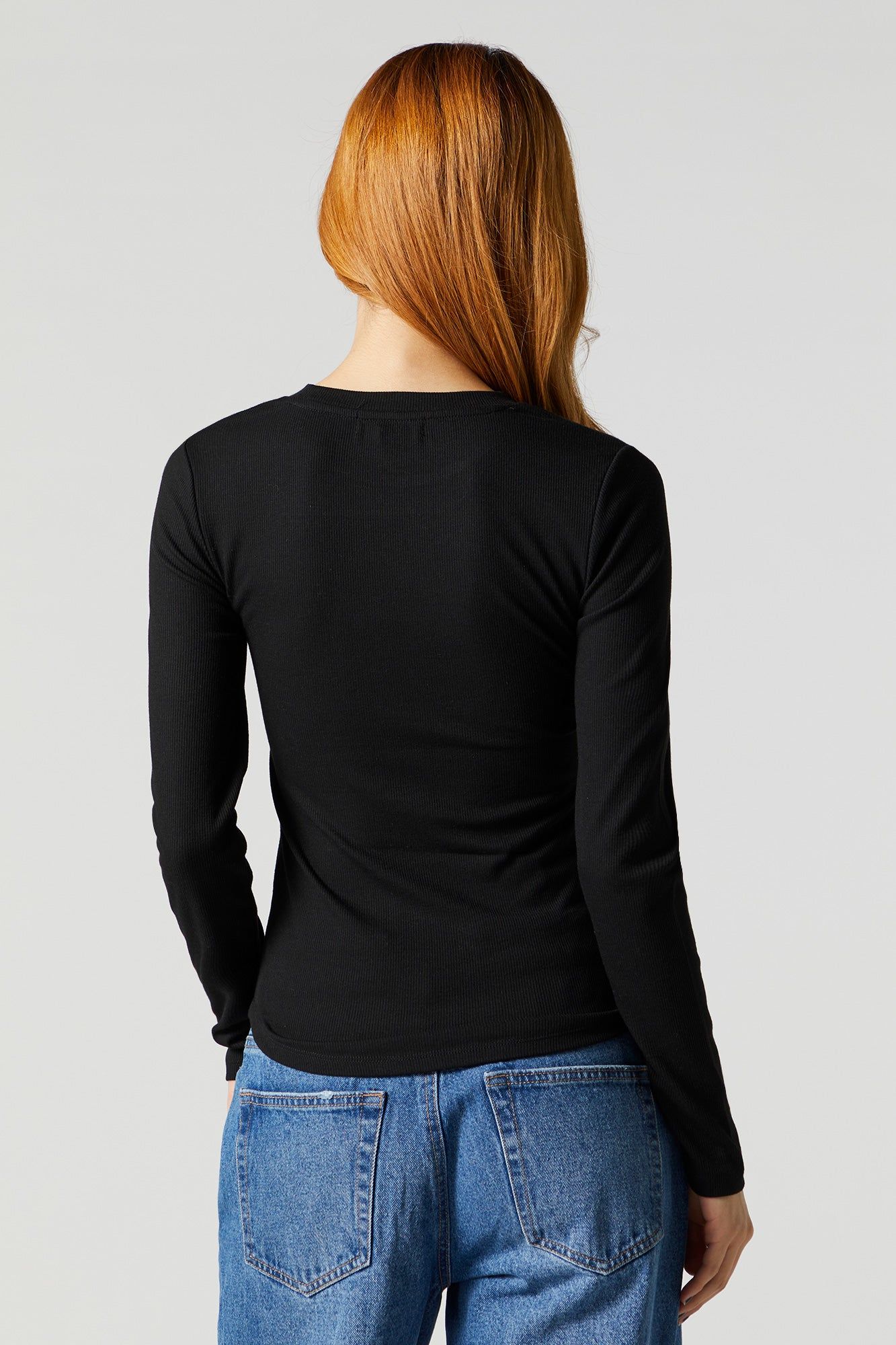 Basic Ribbed Long Sleeve Top sold by Urban Planet product image thumbnail 5