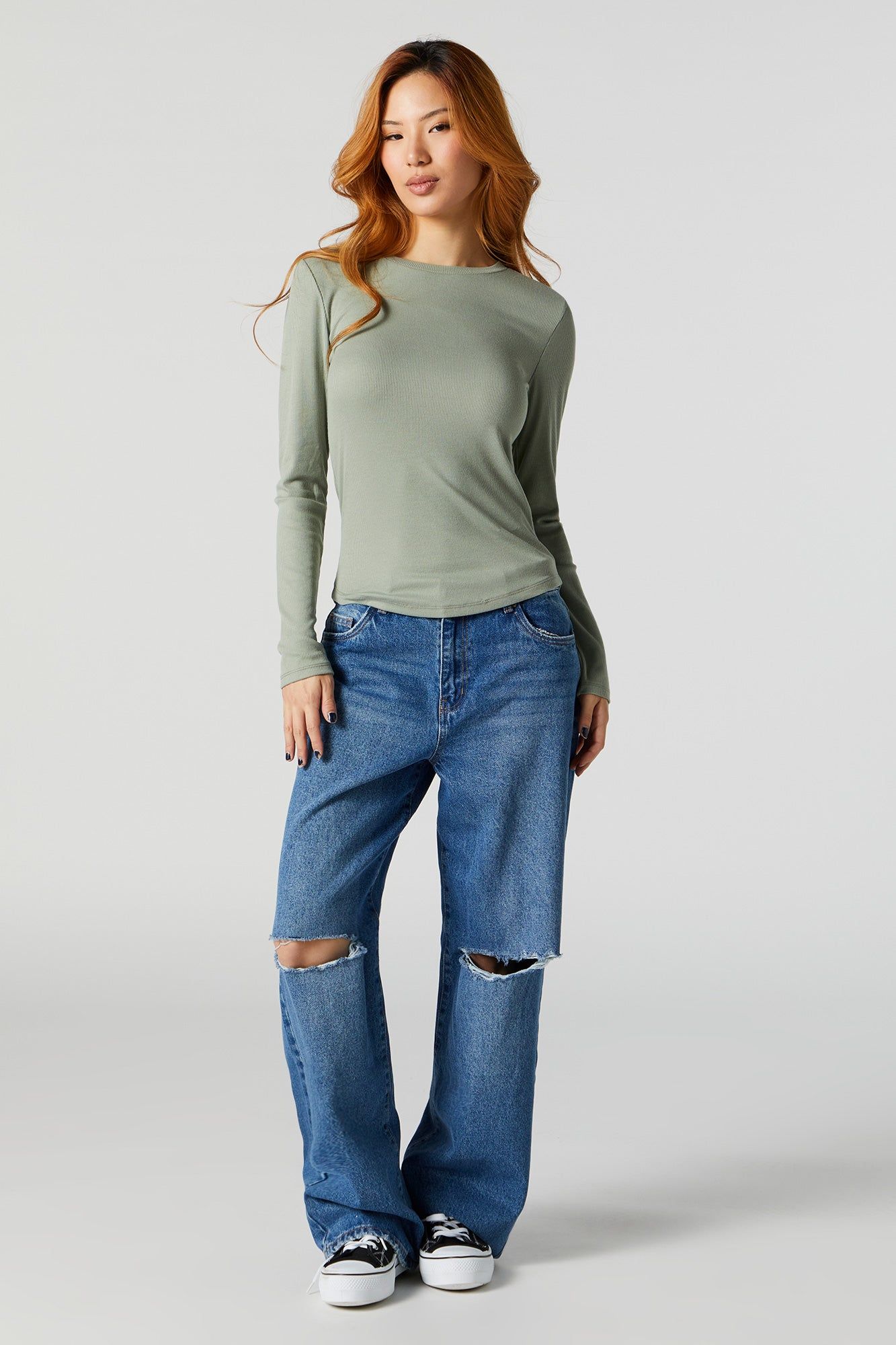 Basic Ribbed Long Sleeve Top sold by Urban Planet product image thumbnail 3