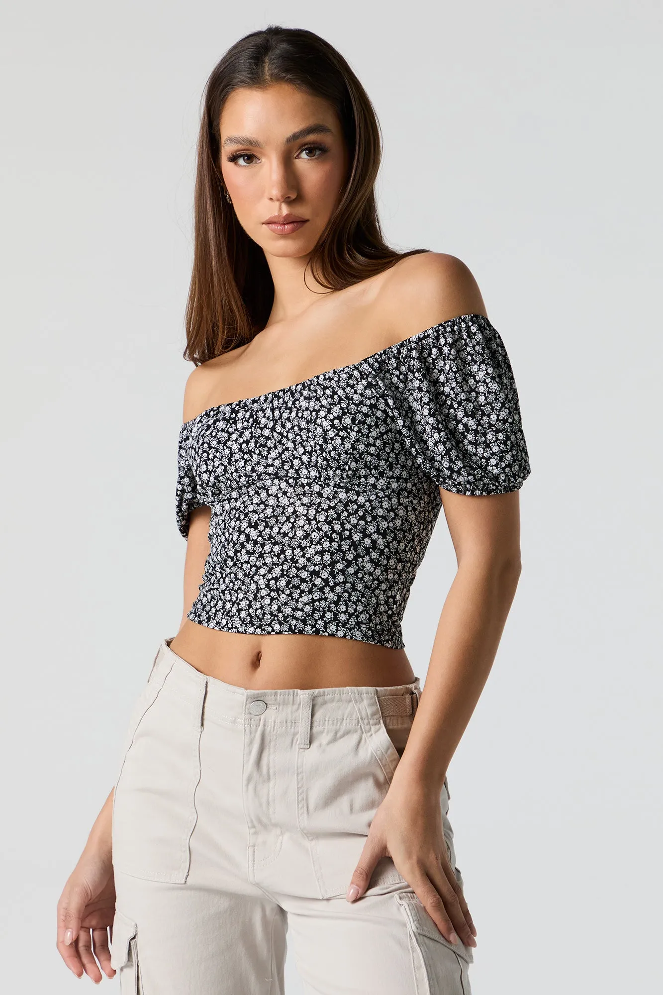 Floral Print Milkmaid Top sold by Urban Planet product image thumbnail 5