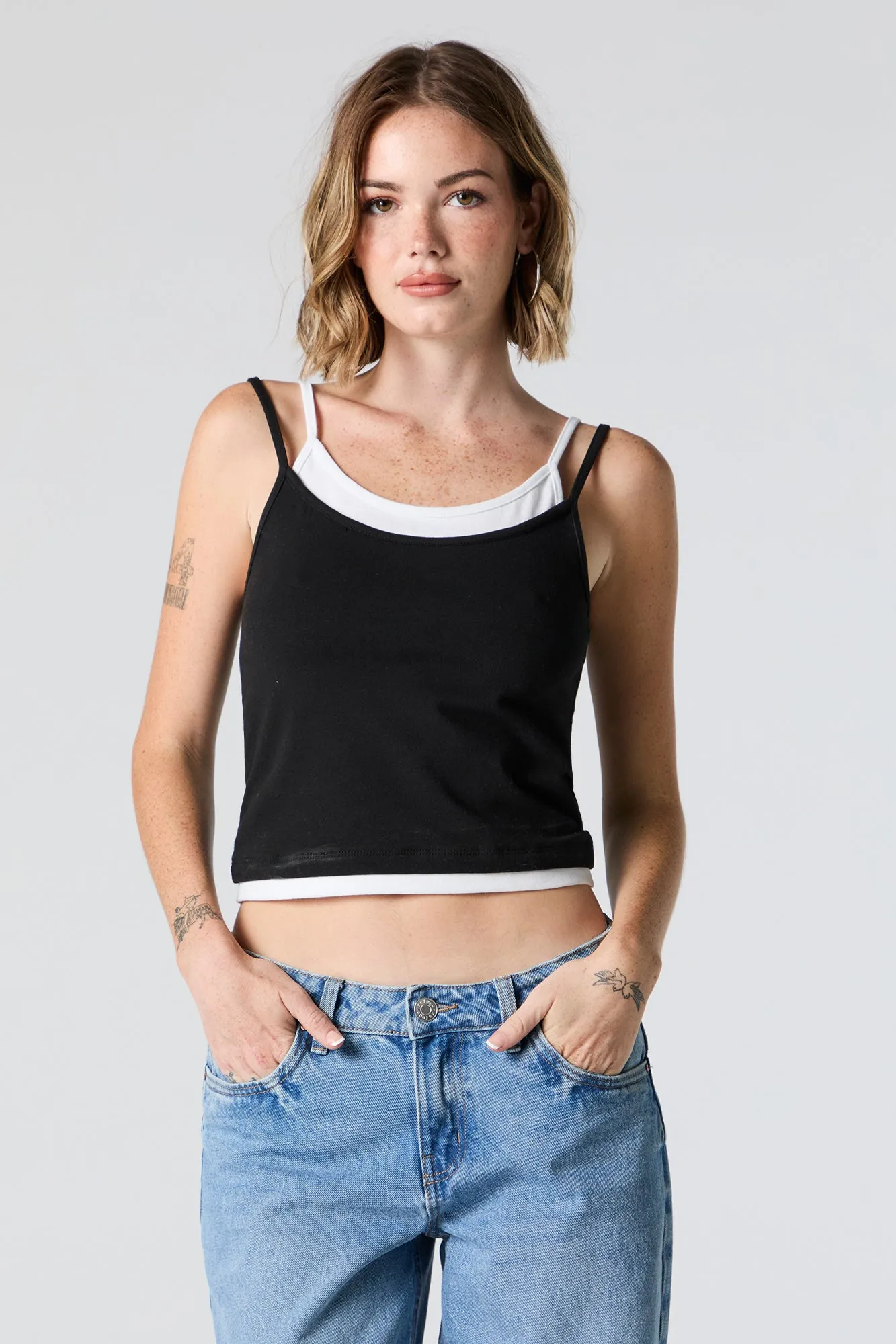 Layered Cropped Cami sold by Urban Planet product image thumbnail 5