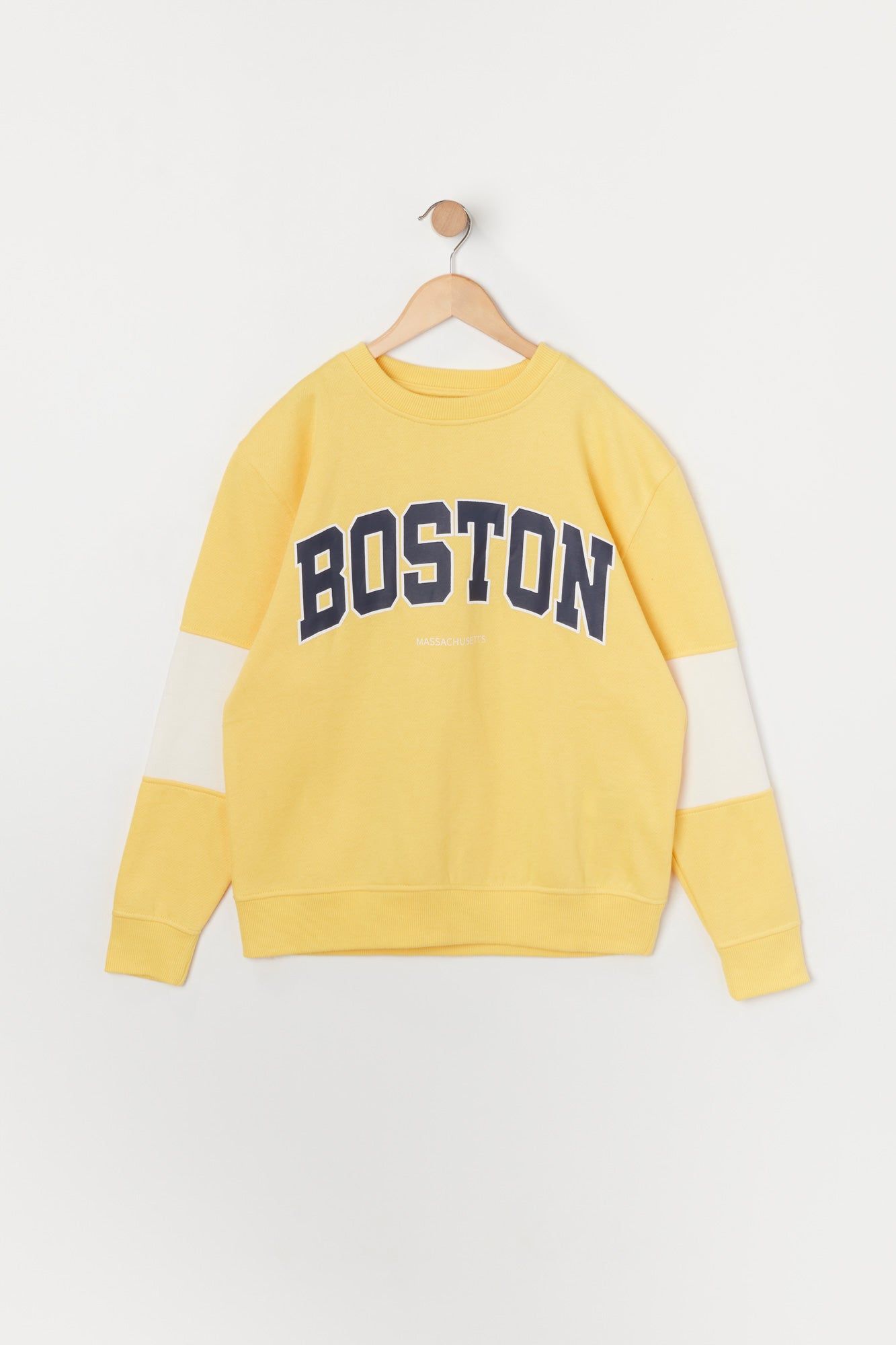 Boys Boston Graphic Colourblock Fleece Sweatshirt sold by Urban Planet