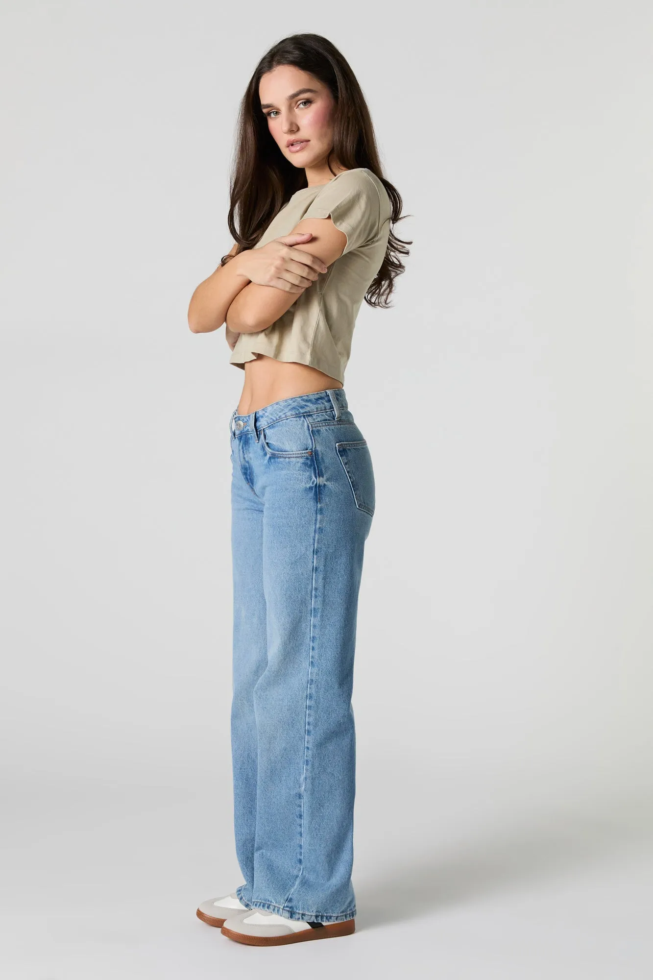 Crewneck Short Sleeve Cropped T-Shirt sold by Urban Planet product image thumbnail 3