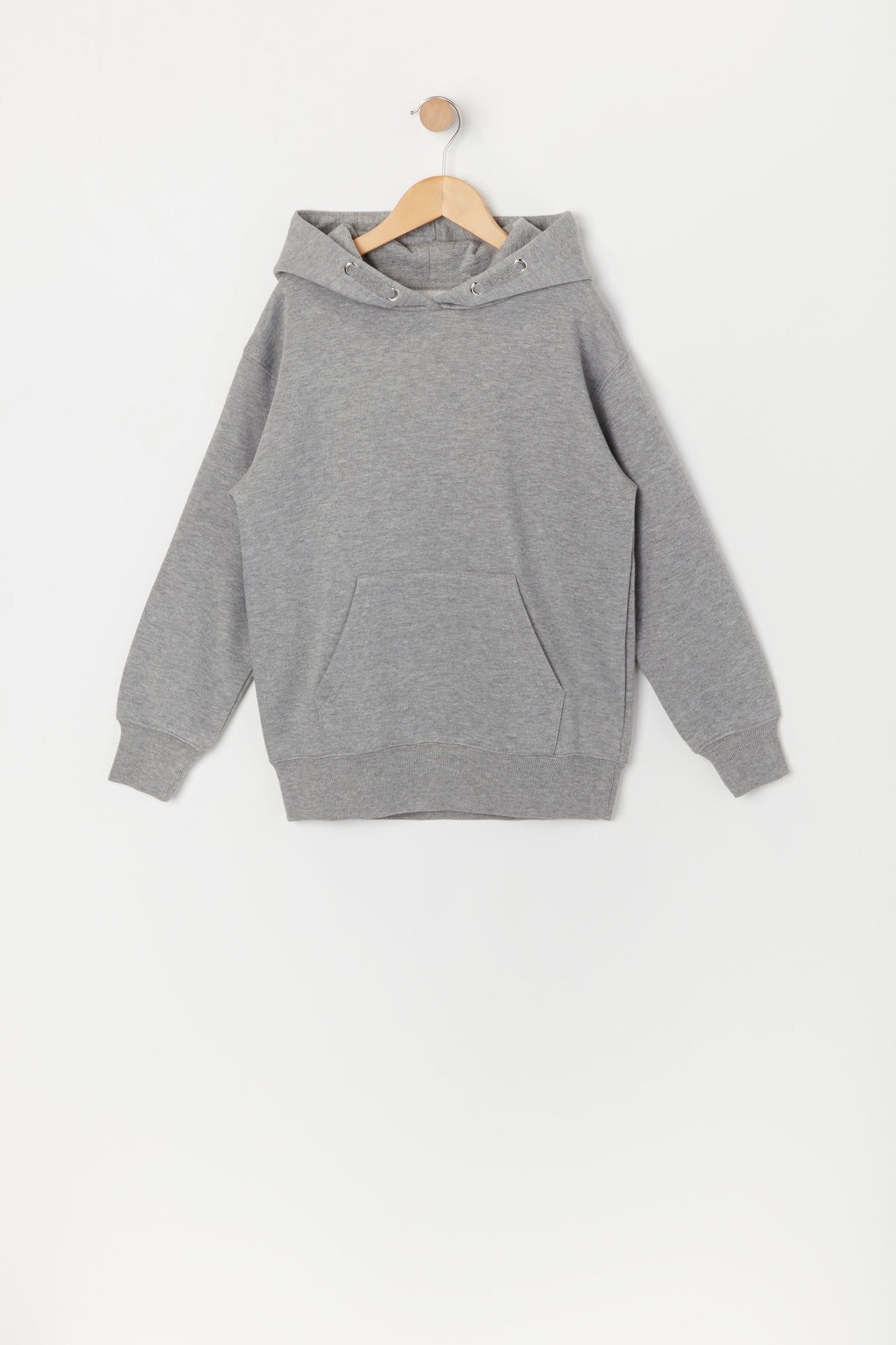 Girls Solid Fleece Pullover Hoodie sold by Urban Planet product image thumbnail 5