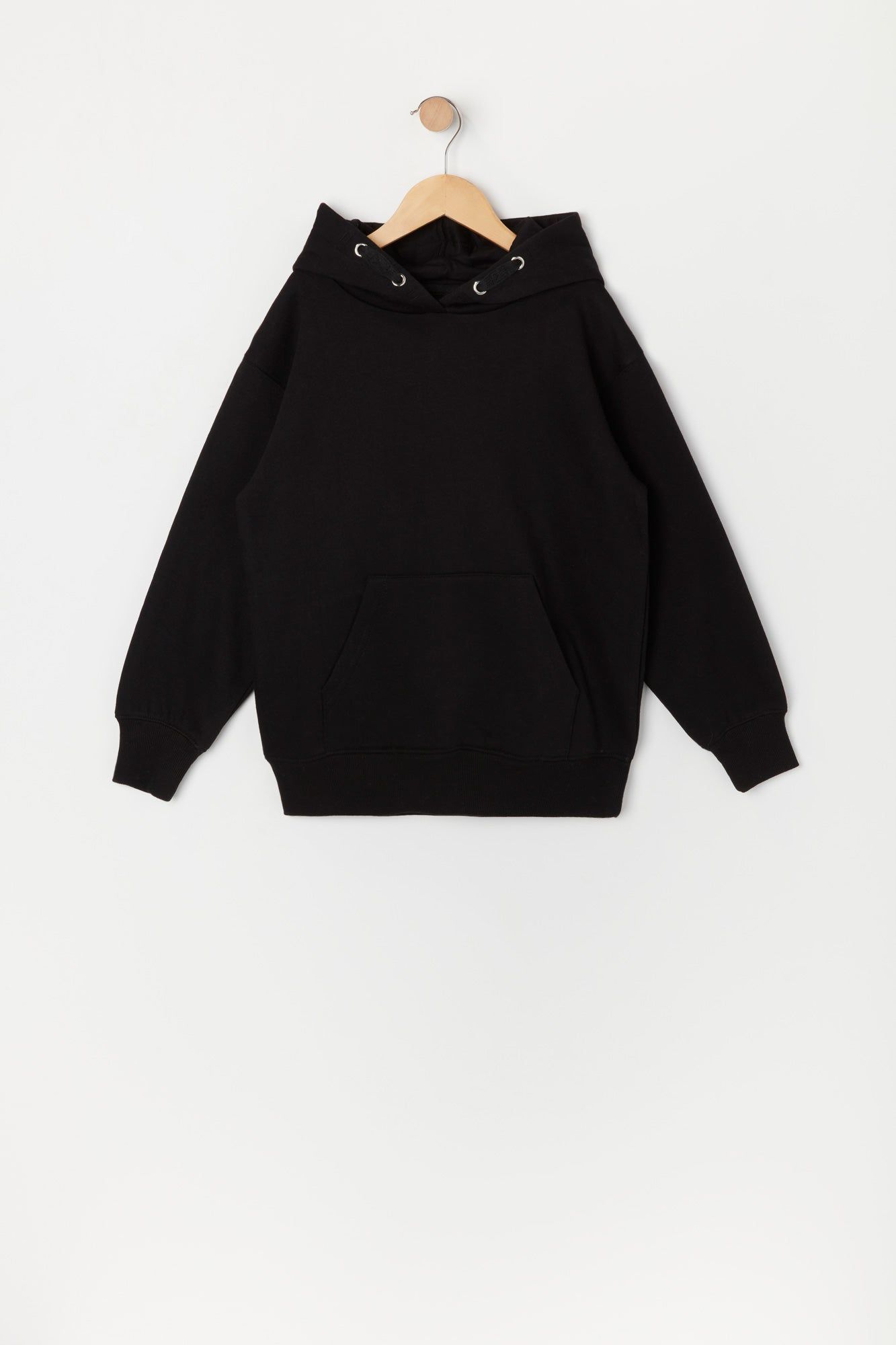 Girls Solid Fleece Pullover Hoodie sold by Urban Planet