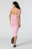 Robe midi profilée à dos ouvert avec fente sold by Urban Planet