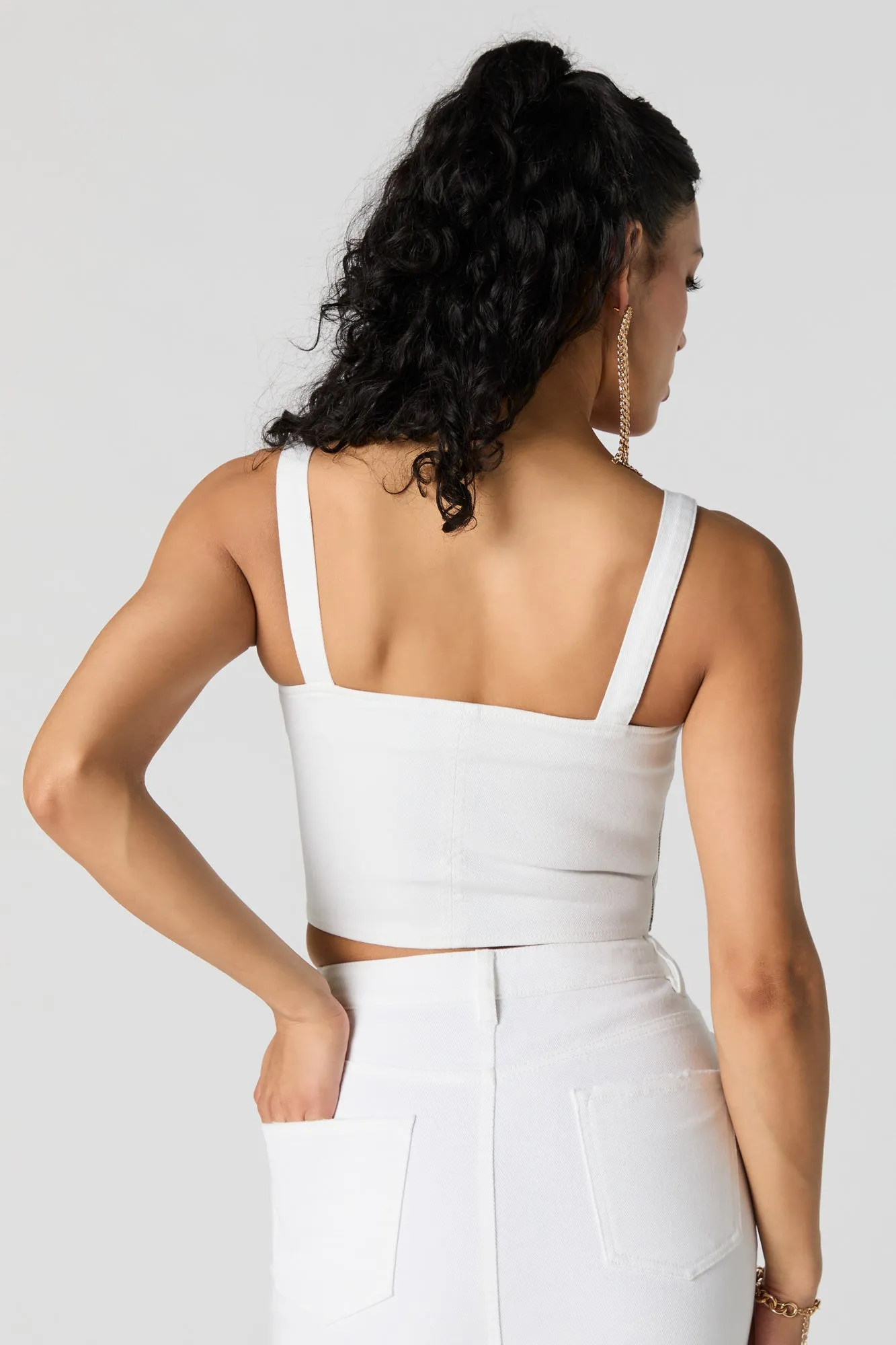 Denim Corset Top sold by Urban Planet product image thumbnail 2