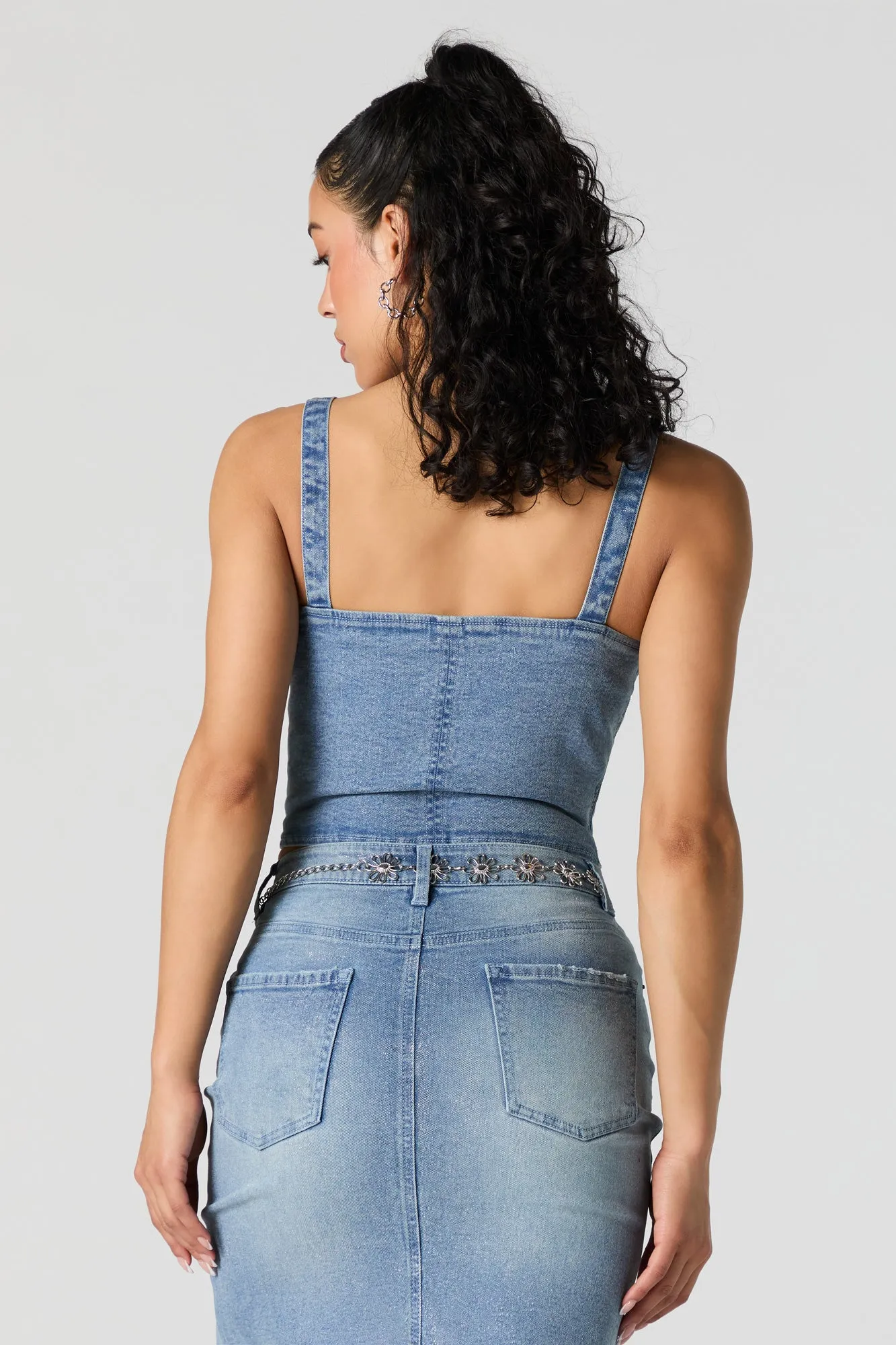 Denim Corset Top sold by Urban Planet product image thumbnail 5