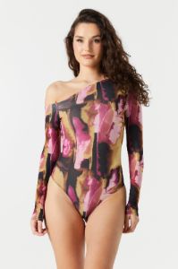 Maillot imprimé à épaule dénudée et manches longues sold by Urban Planet