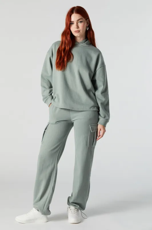 Jogger cargo à jambe large en molleton sold by Urban Planet