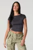 Contour Boat Neck Open Back T-Shirt sold by Urban Planet