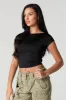 Contour Boat Neck Open Back T-Shirt sold by Urban Planet