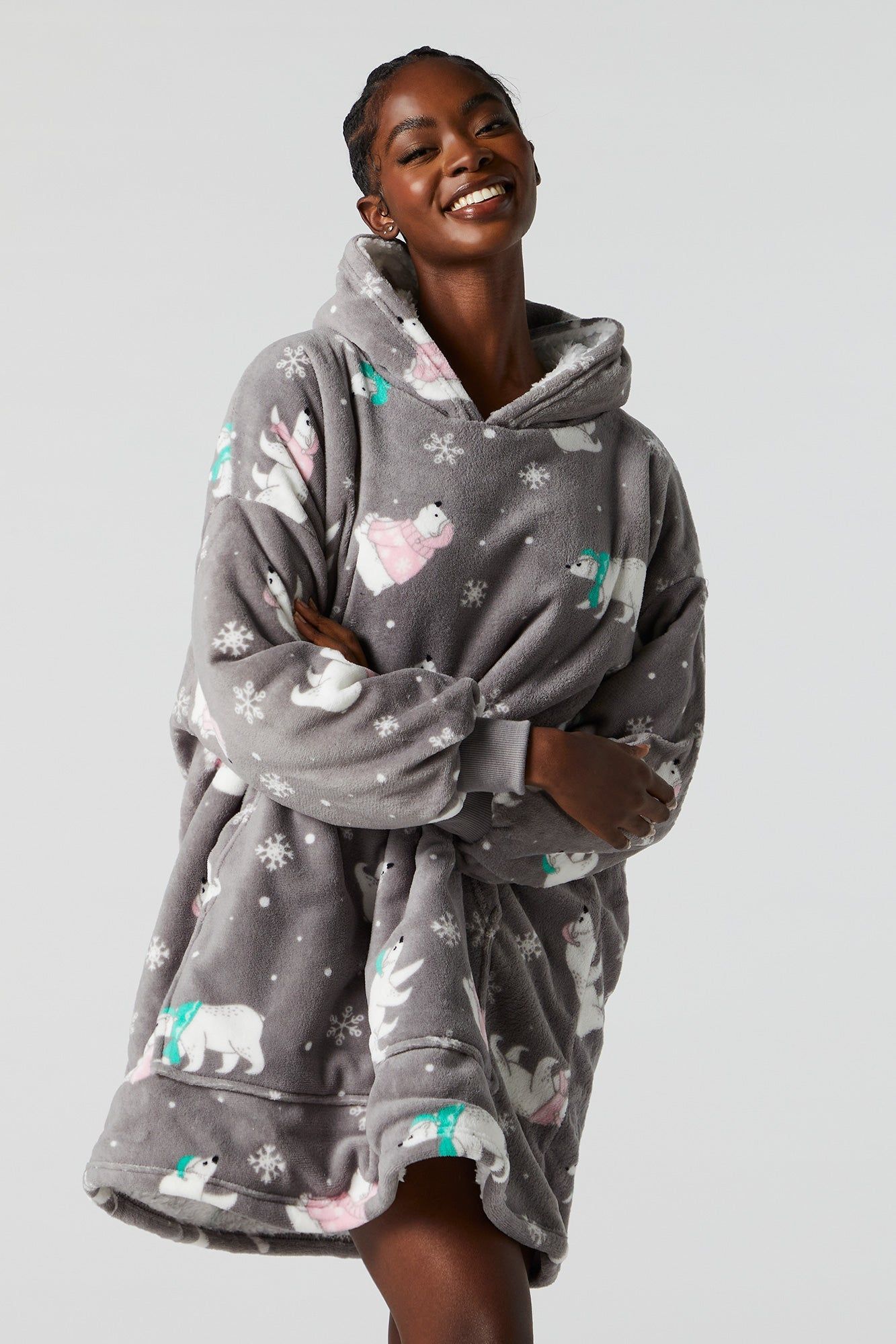 Haut surdimensionné à imprimé ours de Noël sold by Urban Planet