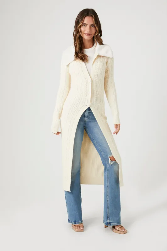 Faux Fur-Trim Cardigan Sweater sold by Urban Planet