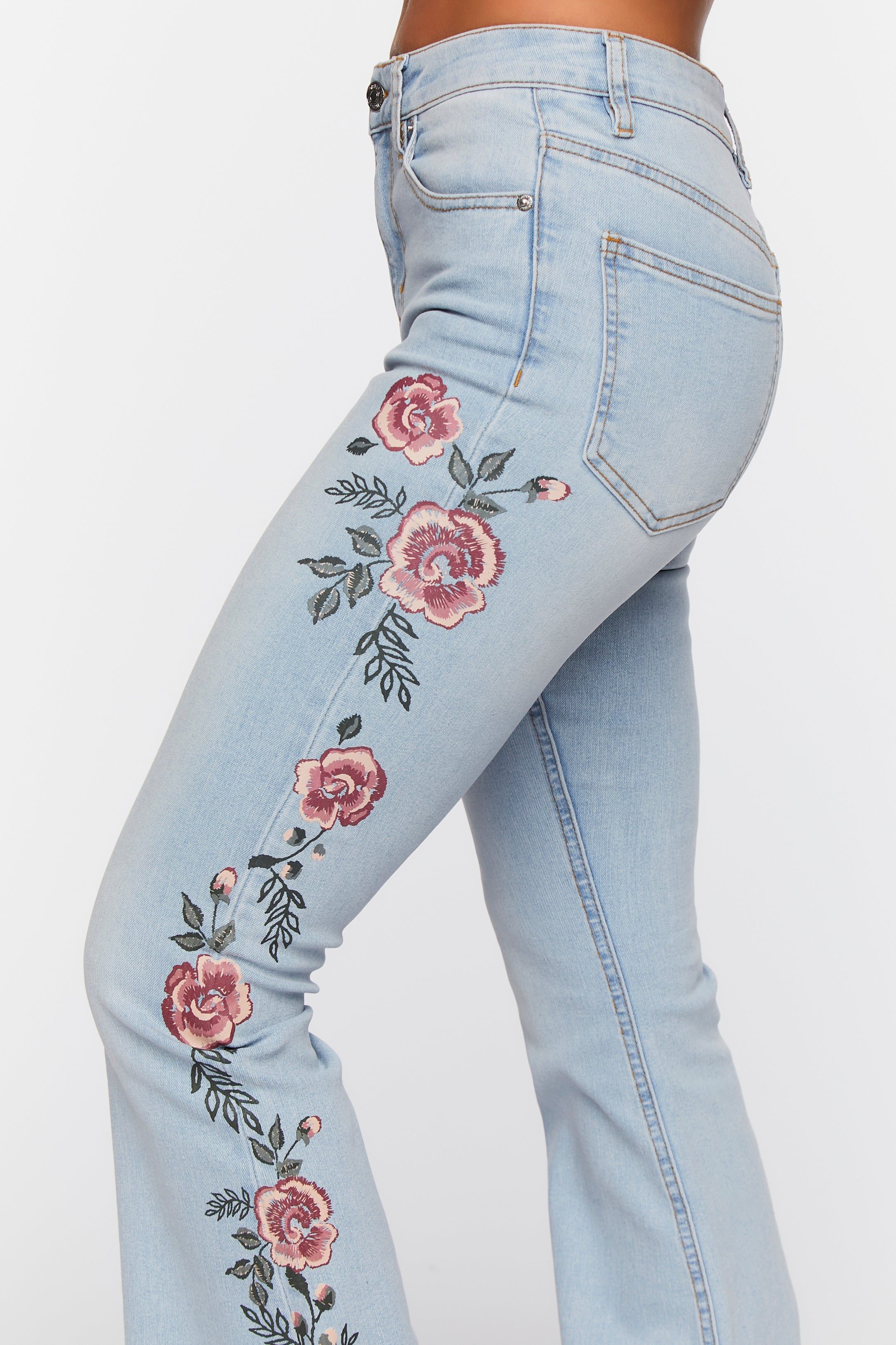 Jean À Jambe Évasée Avec Motif Floral sold by Urban Planet product image thumbnail 5
