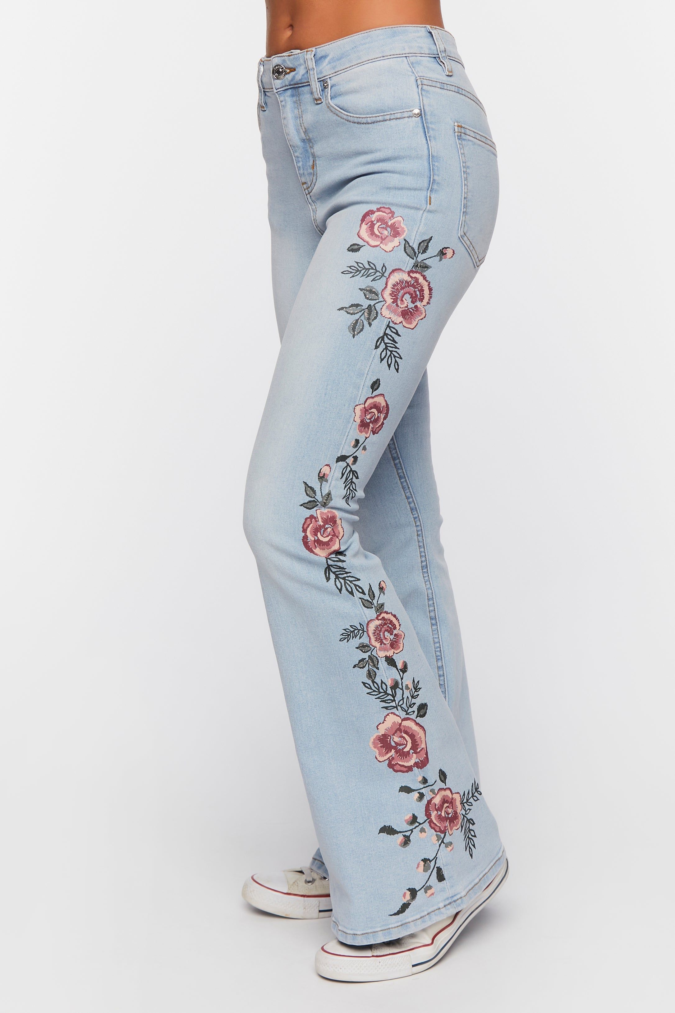 Jean À Jambe Évasée Avec Motif Floral sold by Urban Planet product image thumbnail 3