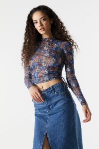 Ruched Long Sleeve Top sold by Urban Planet