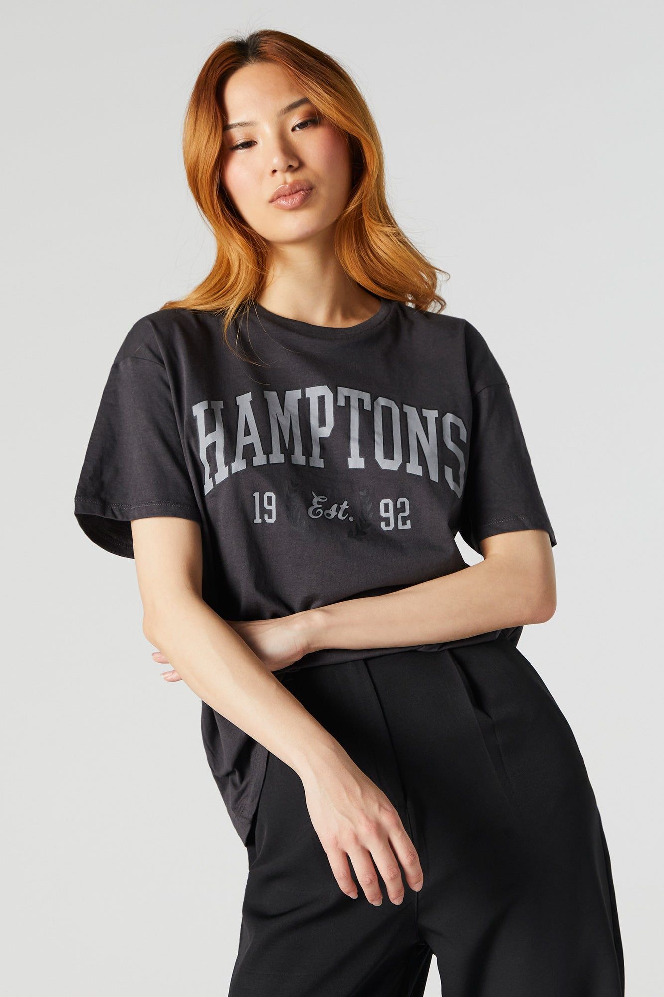 Hamptons Varsity Graphic Boyfriend T-Shirt sold by Urban Planet product image thumbnail 2