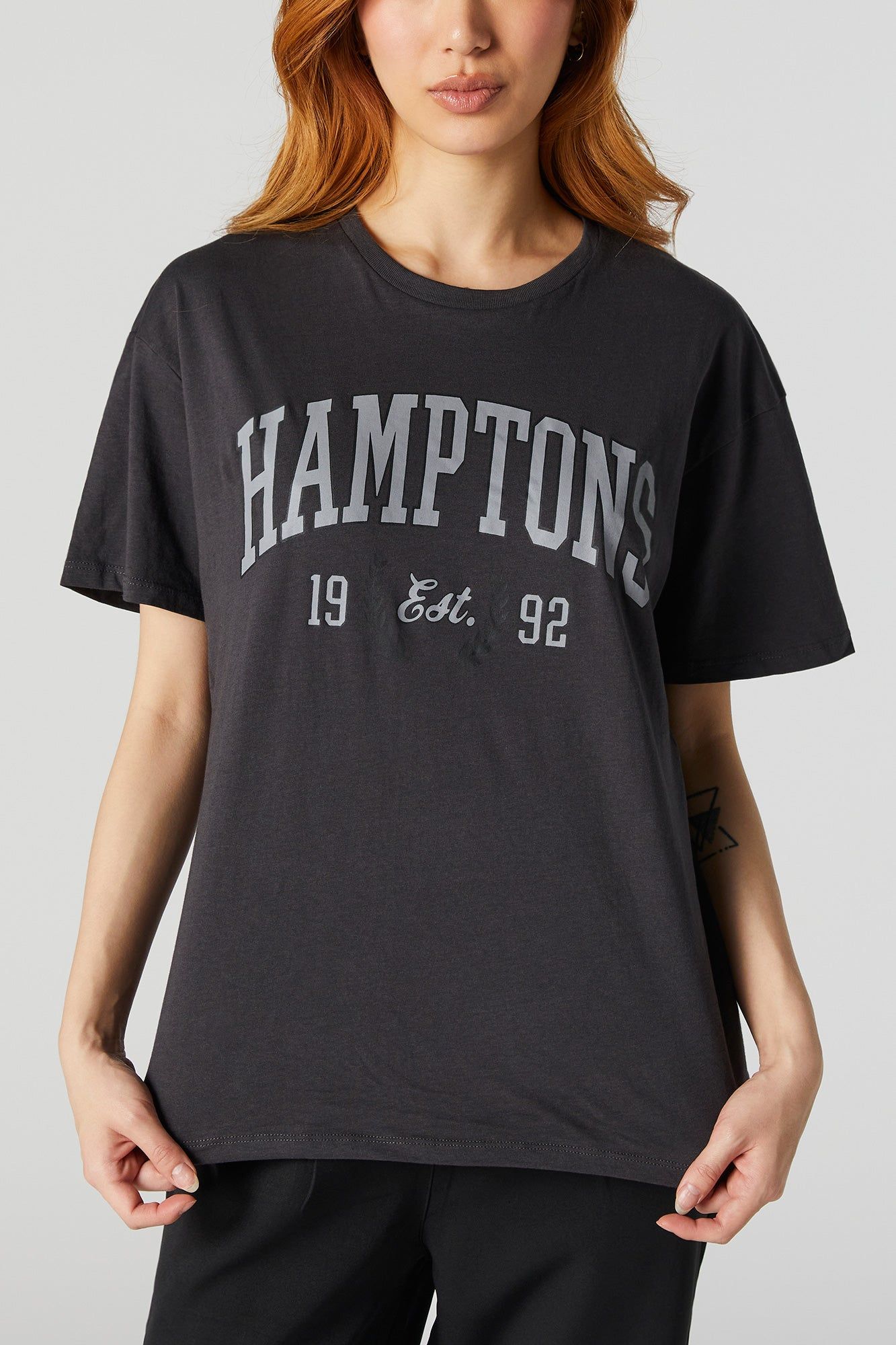 Hamptons Varsity Graphic Boyfriend T-Shirt sold by Urban Planet