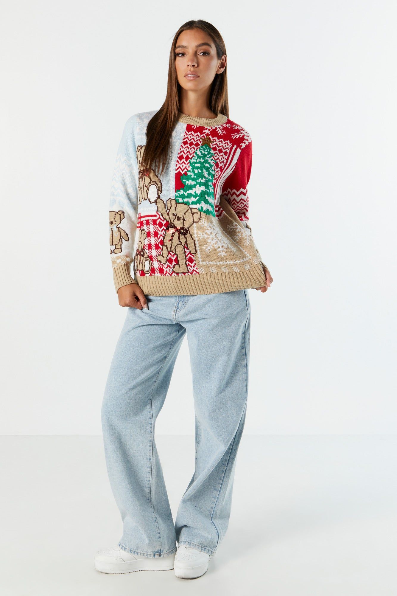 Teddy Jacquard Xmas Sweater sold by Urban Planet product image thumbnail 4