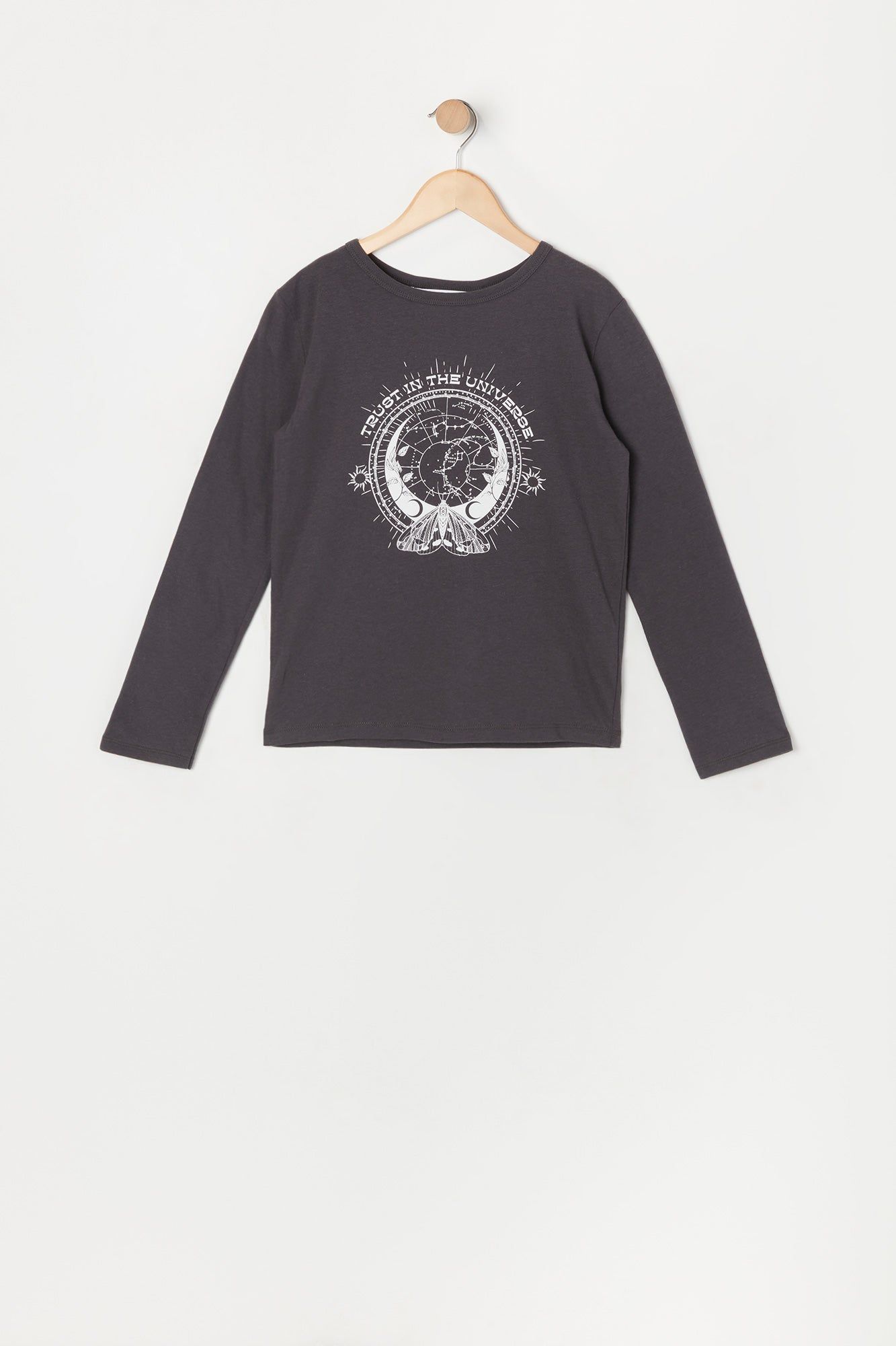 Girls Trust in the Universe Graphic Long Sleeve Top sold by Urban Planet