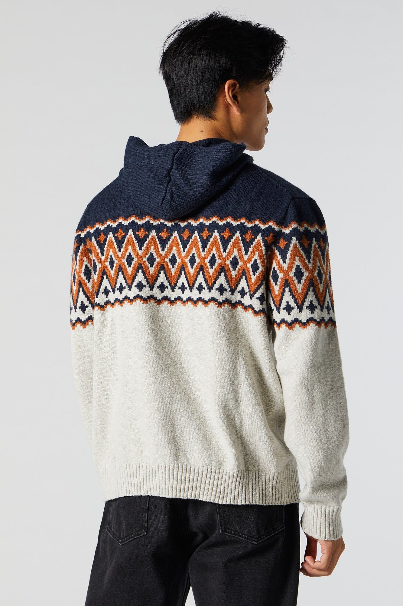 Haut à capuchon en tricot de jersey jacquard sold by Urban Planet product image thumbnail 2