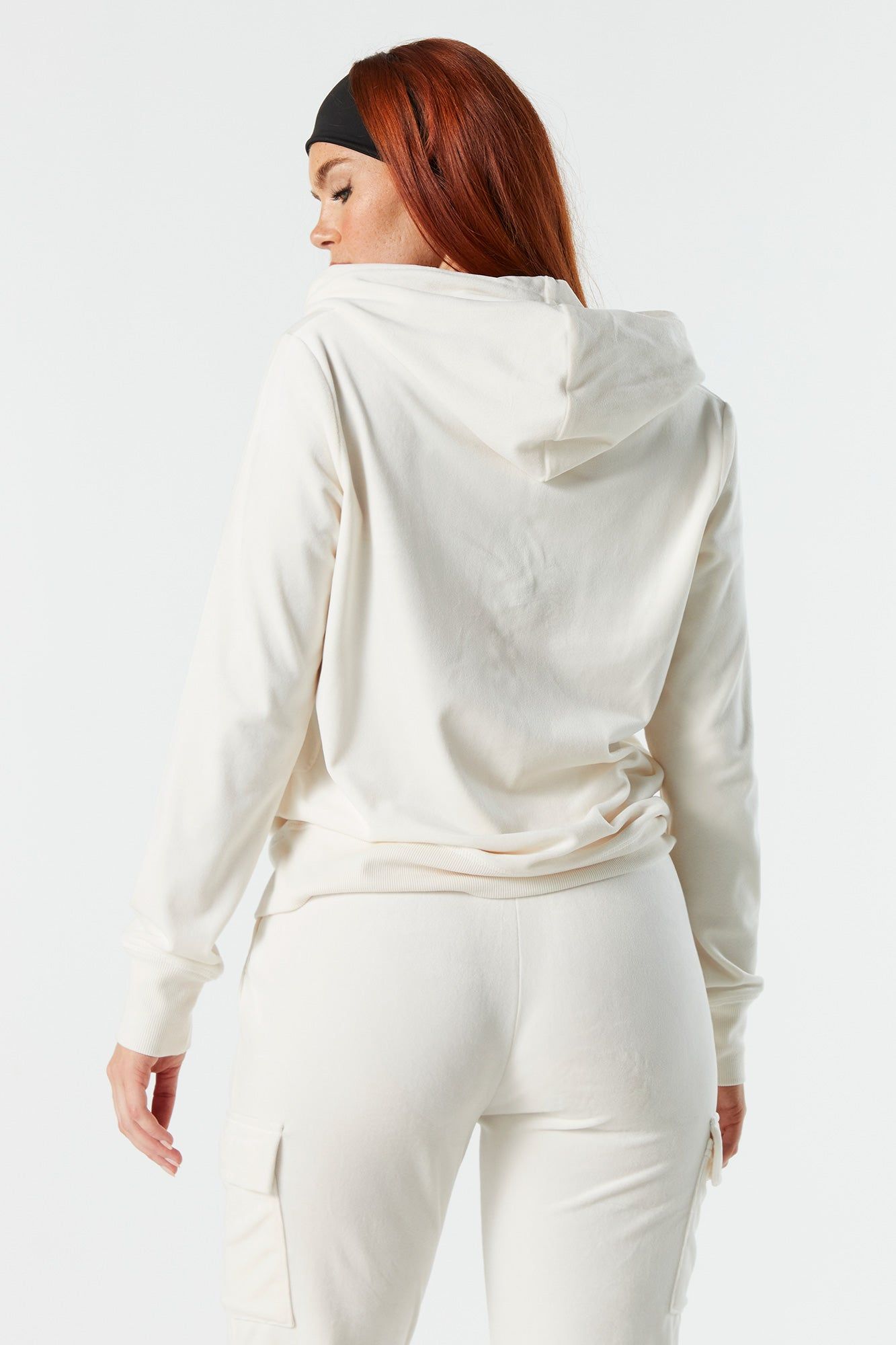 Haut à capuchon en velours avec fermeture à glissière sold by Urban Planet product image thumbnail 2