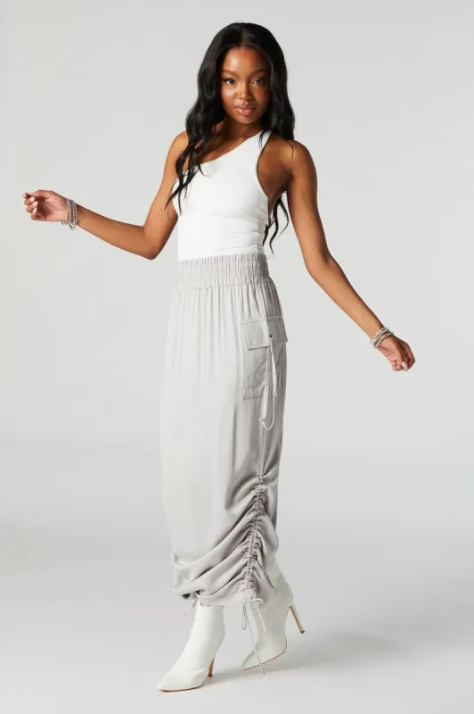 Jupe maxi cargo à taille coulissante sold by Urban Planet
