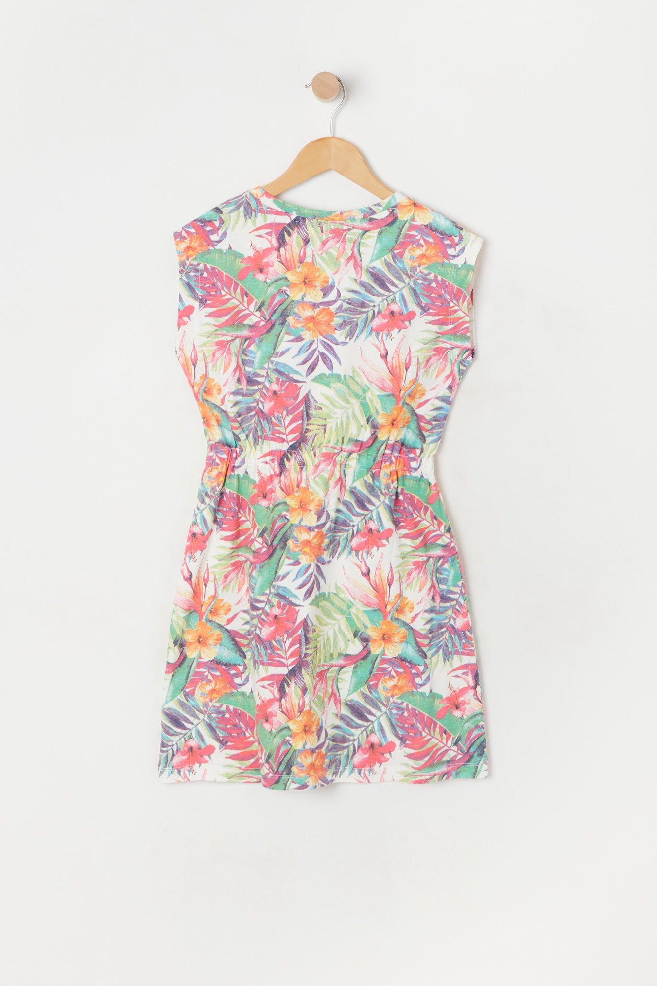 Girls Floral Print Drawstring Dress sold by Urban Planet product image thumbnail 2