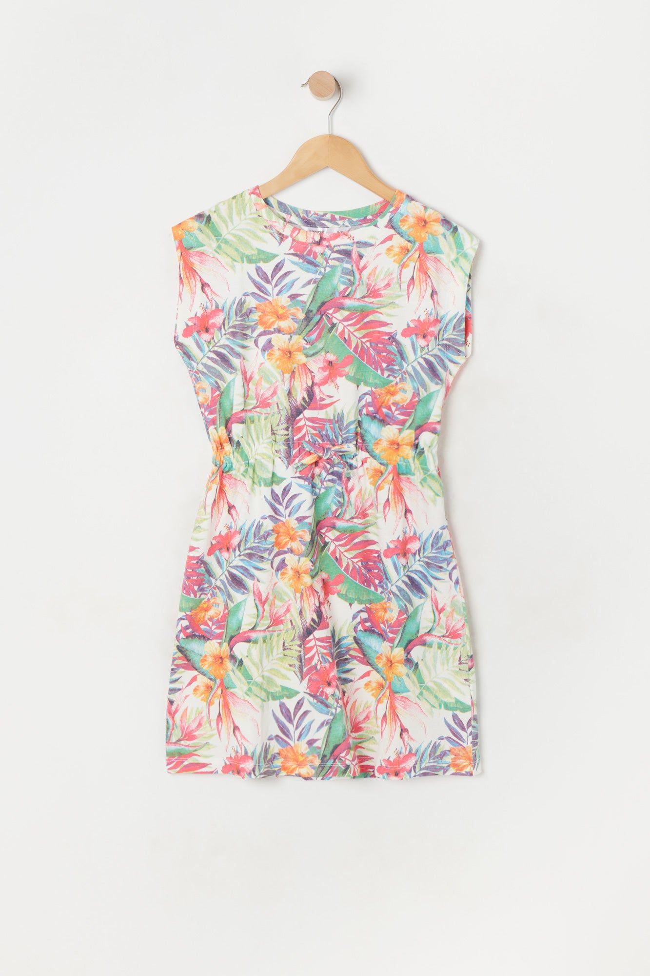 Girls Floral Print Drawstring Dress sold by Urban Planet