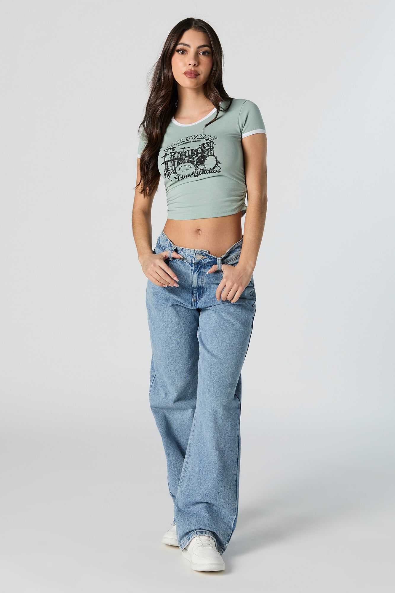 Nashville Graphic Cinched Baby T-Shirt sold by Urban Planet product image thumbnail 3