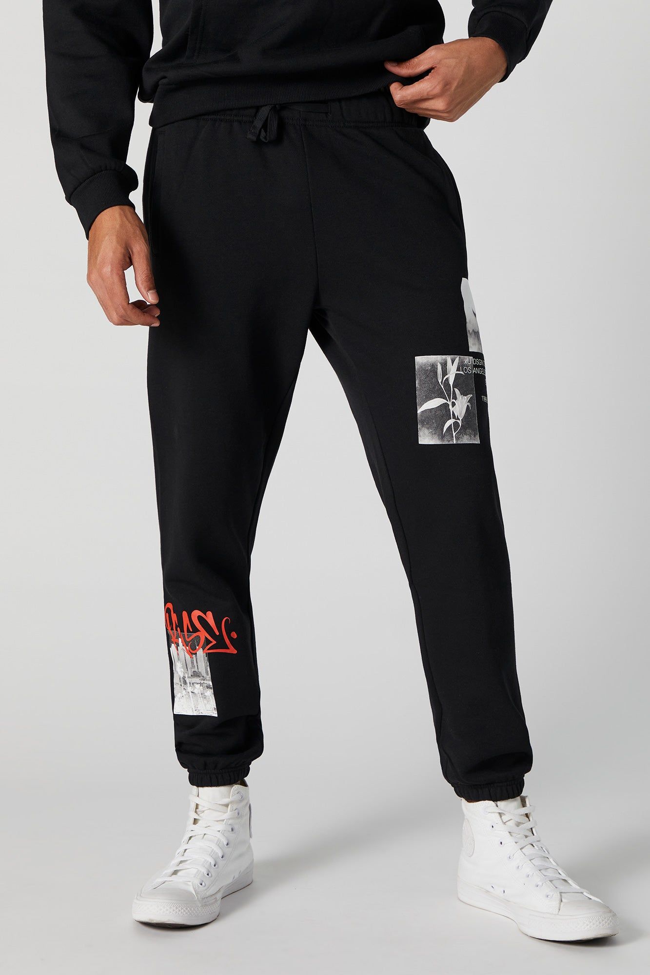 Photo Prints Graphic Fleece Jogger sold by Urban Planet