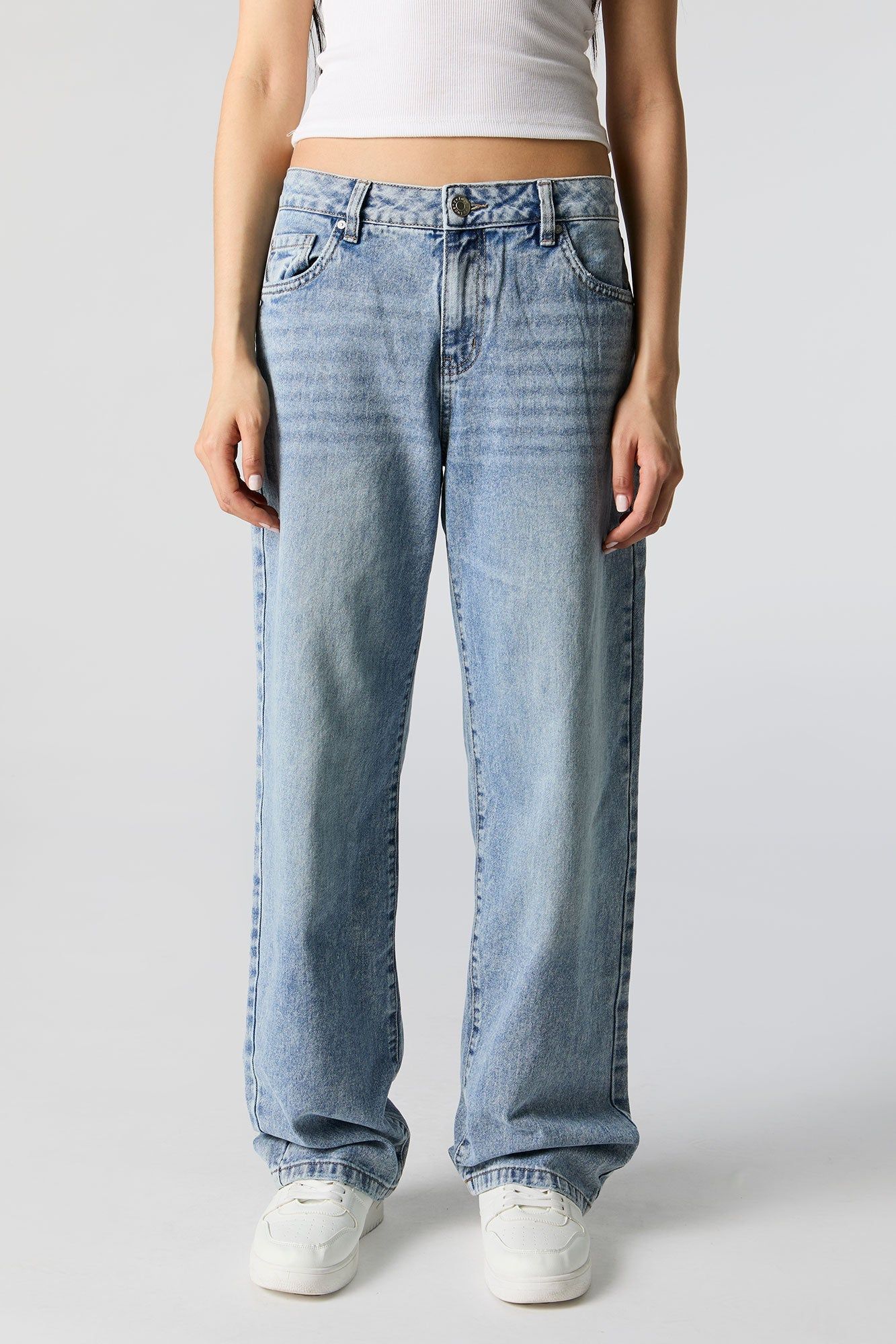 Light Wash Low Rise Baggy Jean sold by Urban Planet product image thumbnail 2