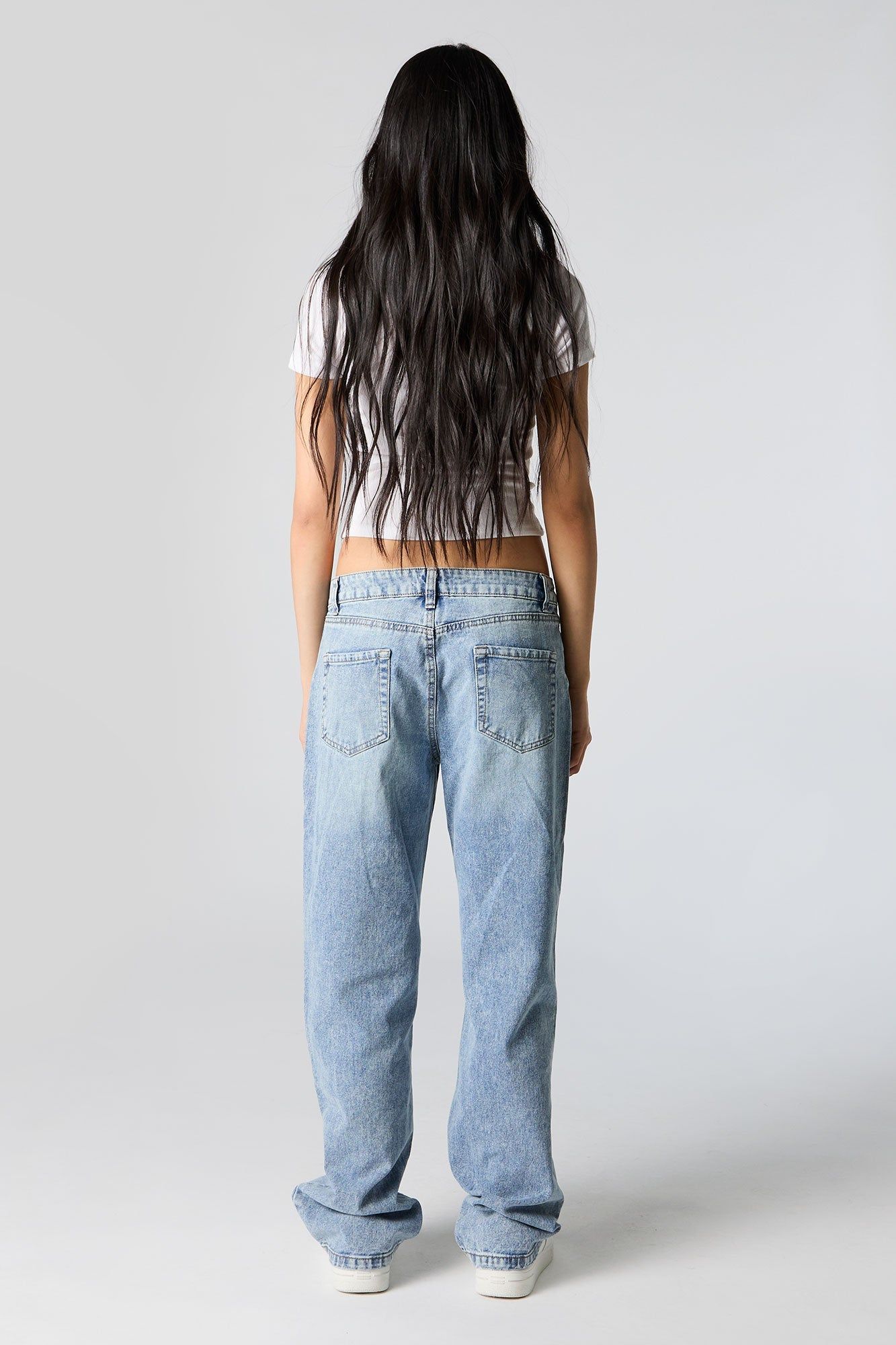 Light Wash Low Rise Baggy Jean sold by Urban Planet product image thumbnail 3