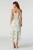 Robe midi asymétrique de style laitière sans manches fleurie sold by Urban Planet
