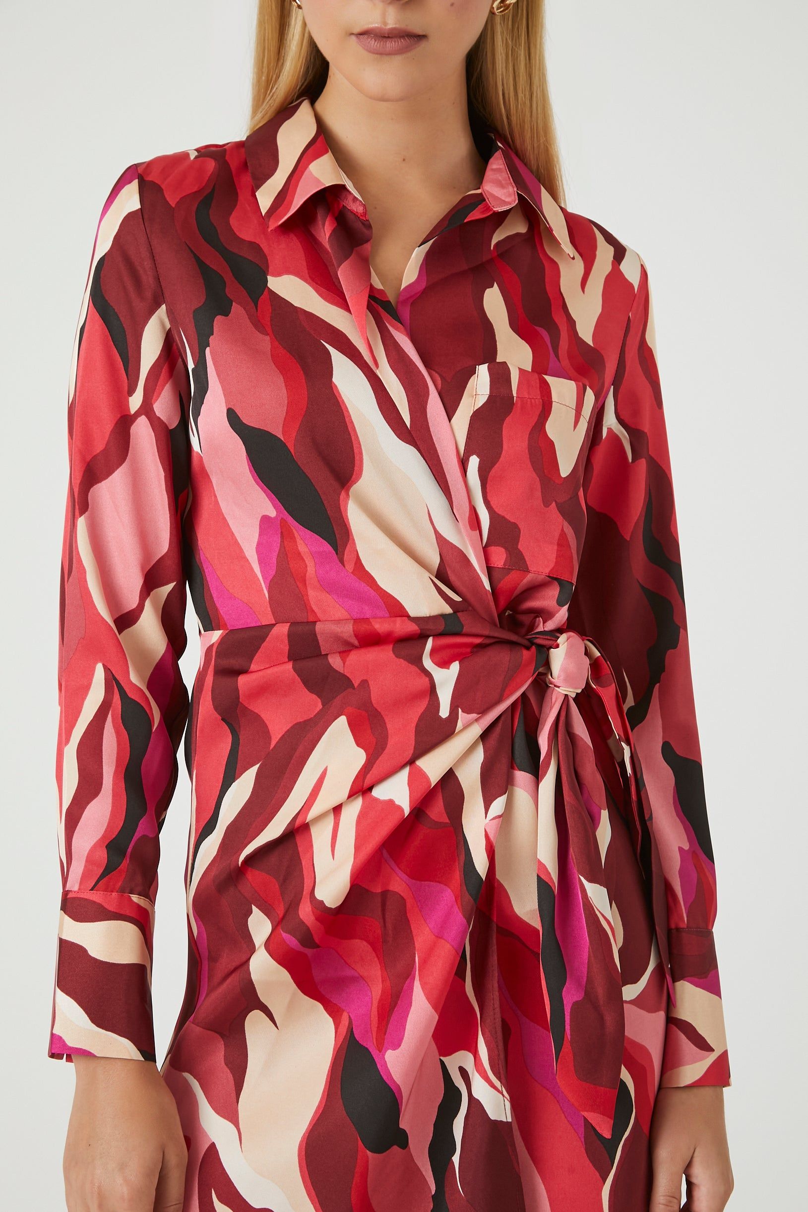 Abstract Print Wrap Dress sold by Urban Planet product image thumbnail 5