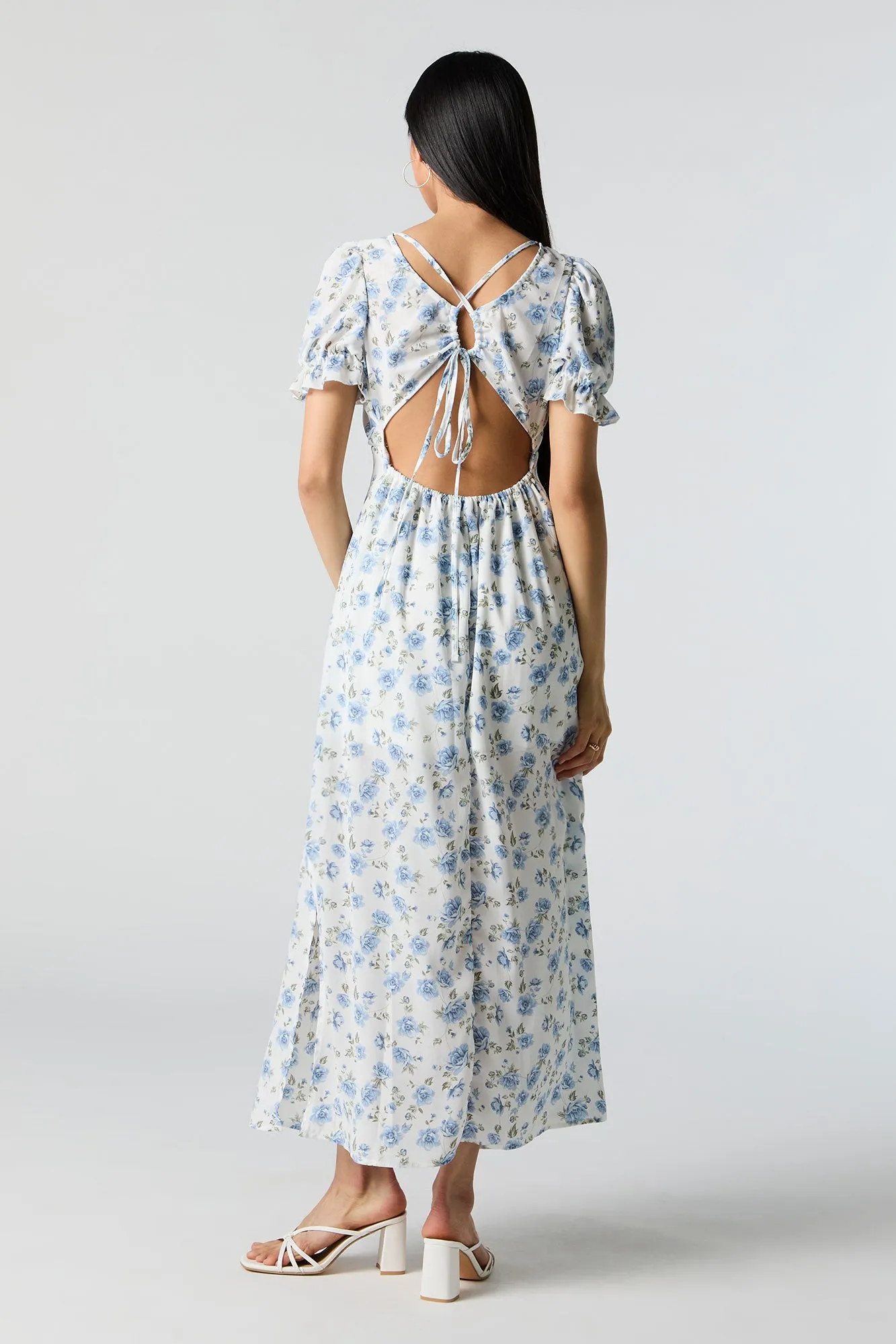 Robe midi fleurie avec attache au dos sold by Urban Planet product image thumbnail 3