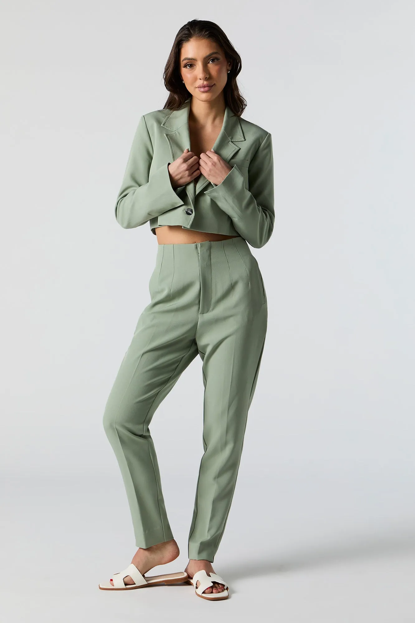 Cropped Single Button Blazer sold by Urban Planet product image thumbnail 3