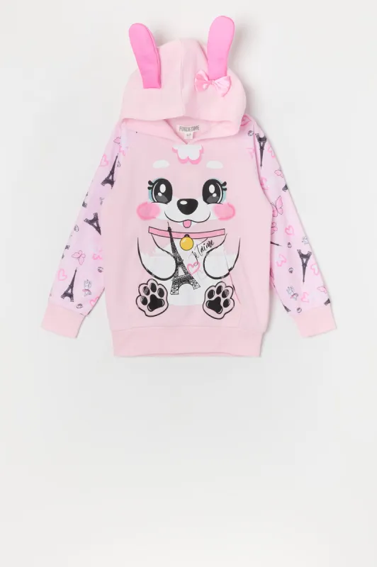 Haut à capuchon Chiot Paris pour fille sold by Urban Planet