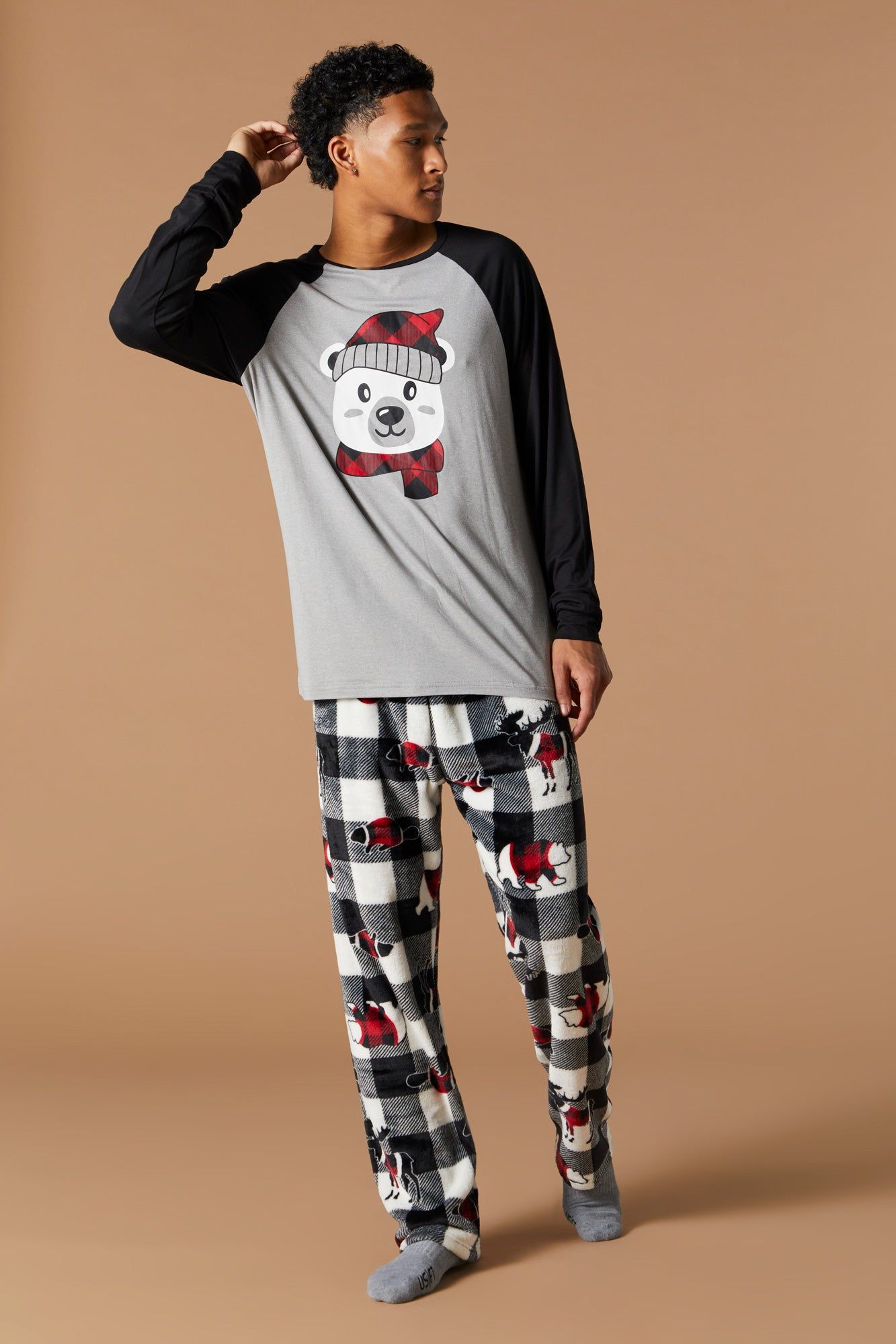 Fammy Jammies Plush 2 Piece Pajama Set sold by Urban Planet product image thumbnail 4