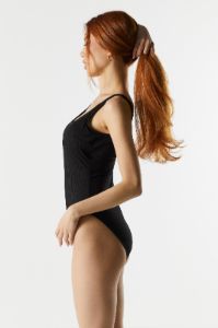 Maillot de bain une-pièce côtelé à encolure arrondie sold by Urban Planet