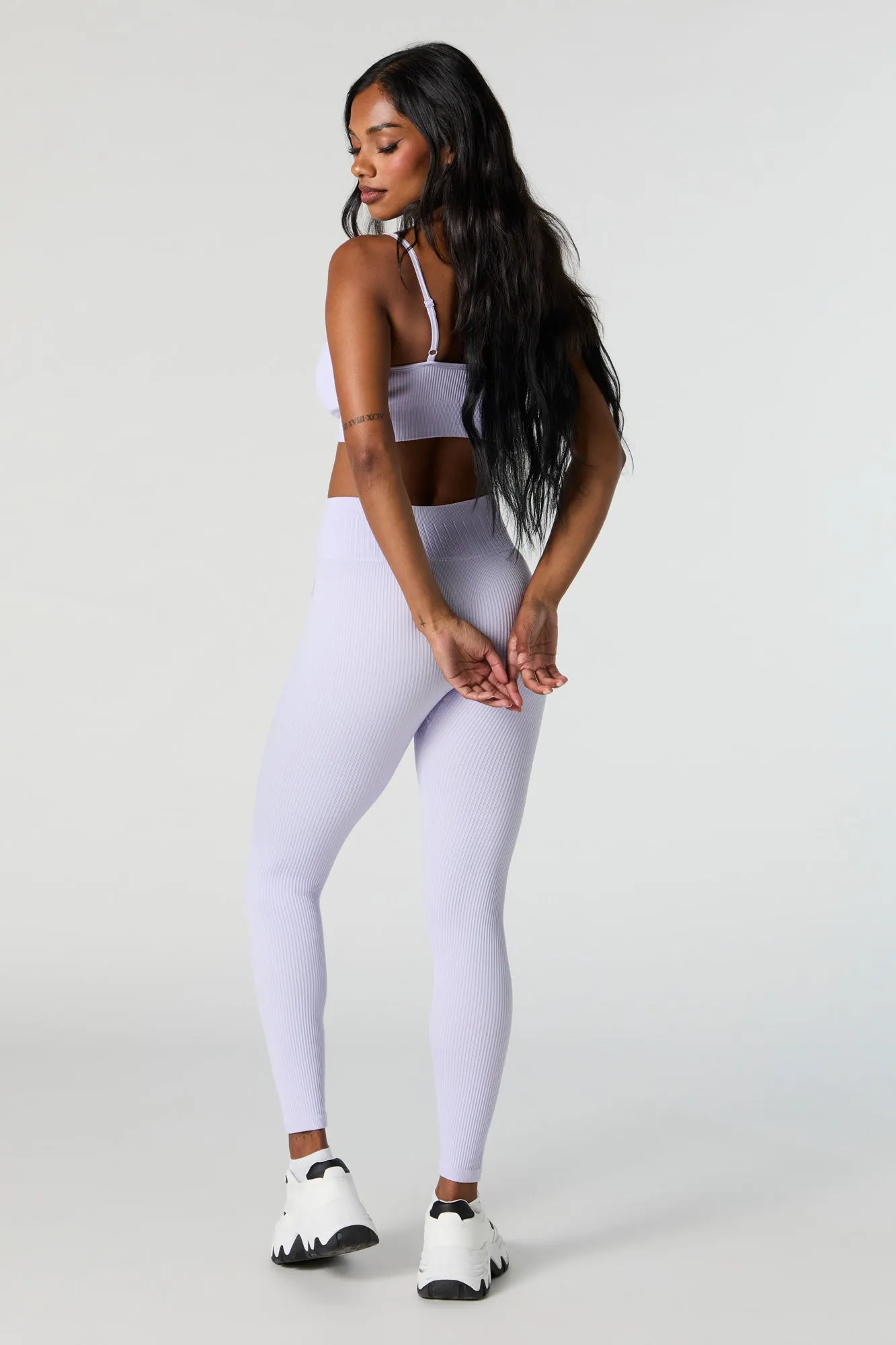Legging côtelé sans couture à taille coulissante Active sold by Urban Planet product image thumbnail 3