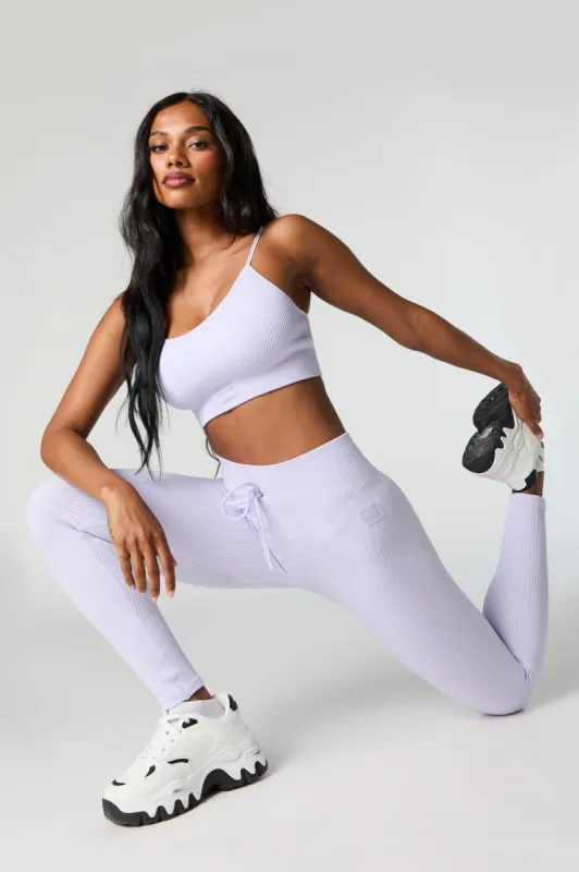 Legging côtelé sans couture à taille coulissante Active sold by Urban Planet