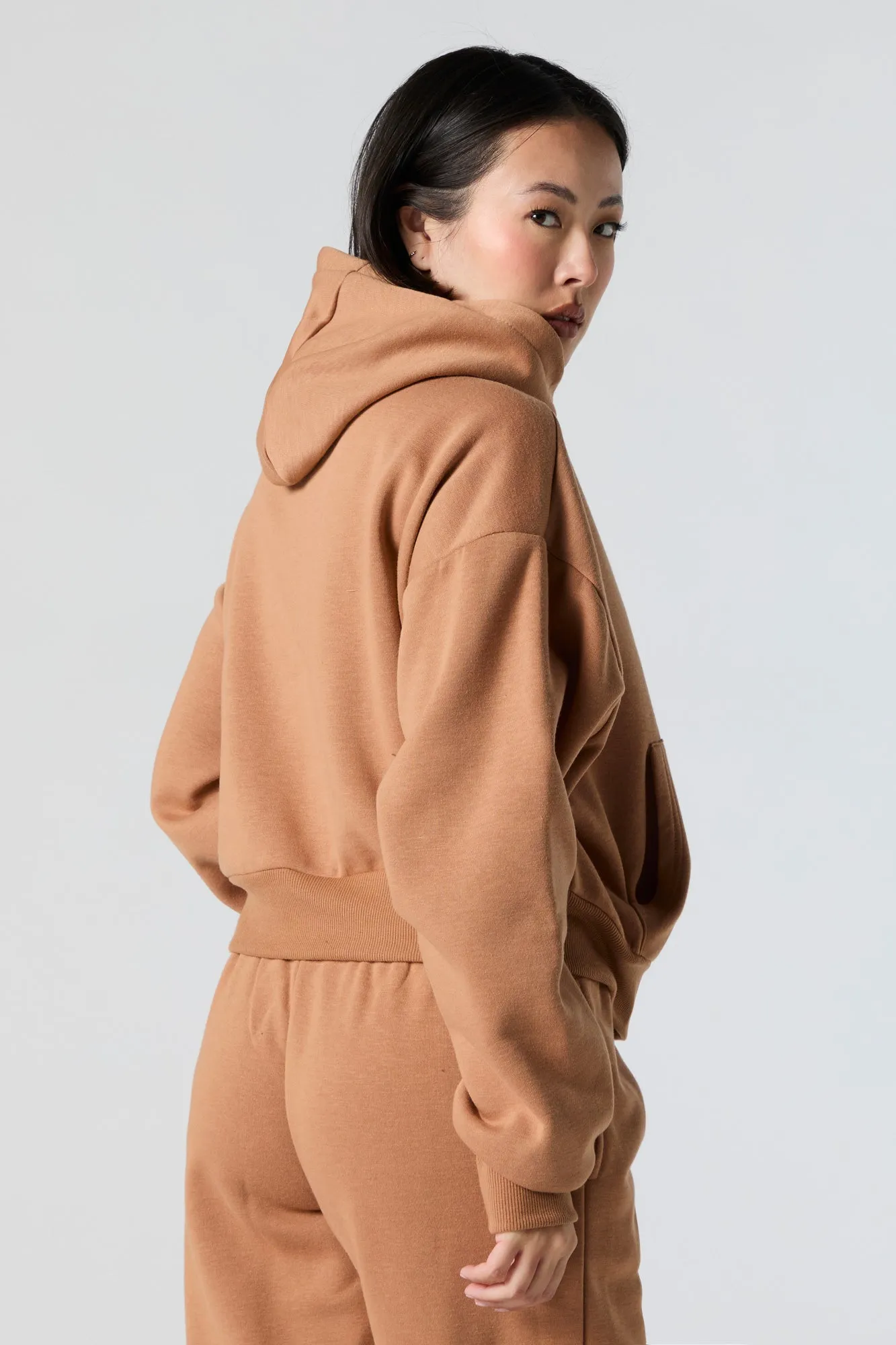 Fleece Half Zip Hoodie sold by Urban Planet product image thumbnail 2