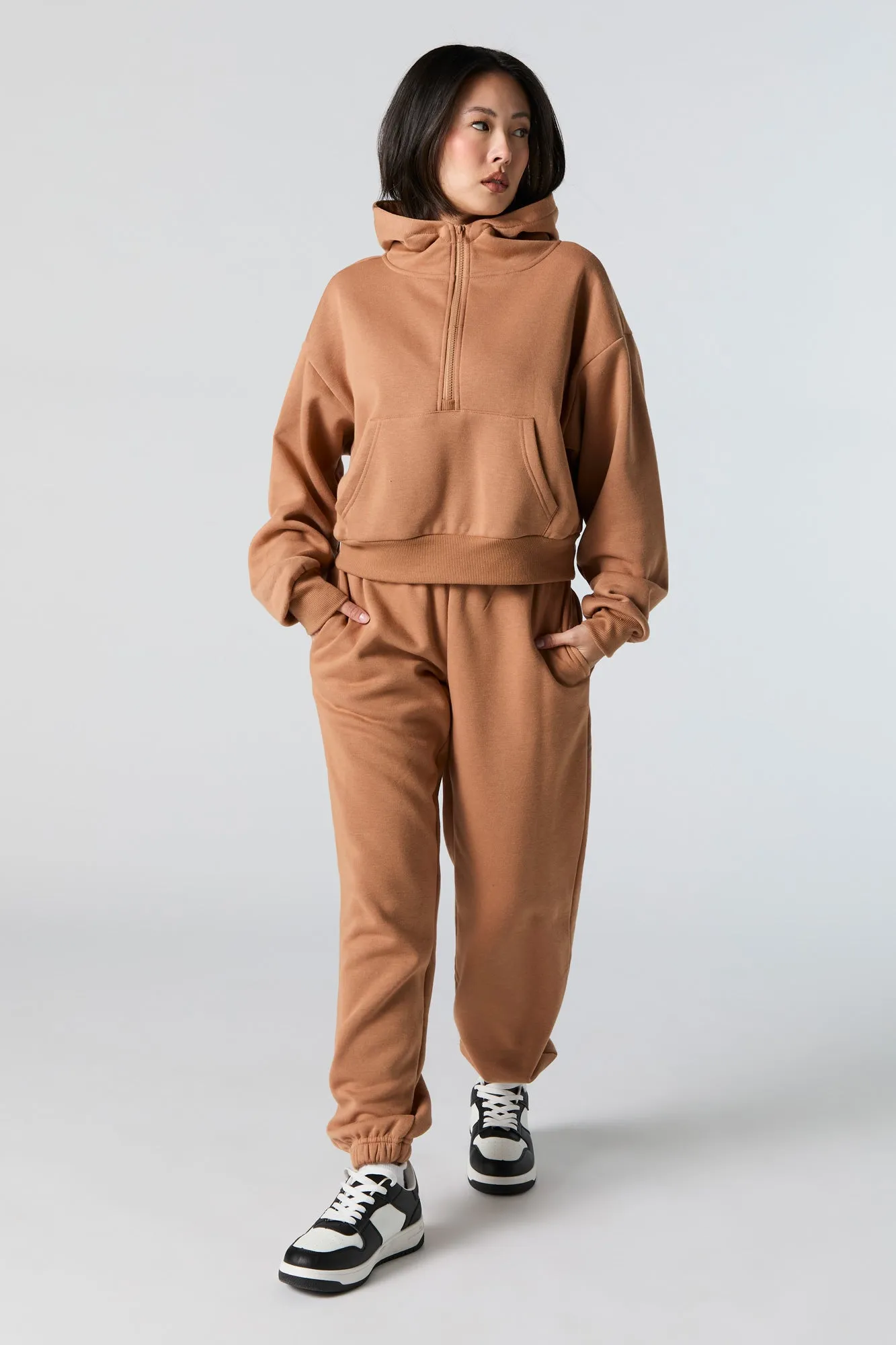 Fleece Half Zip Hoodie sold by Urban Planet product image thumbnail 3